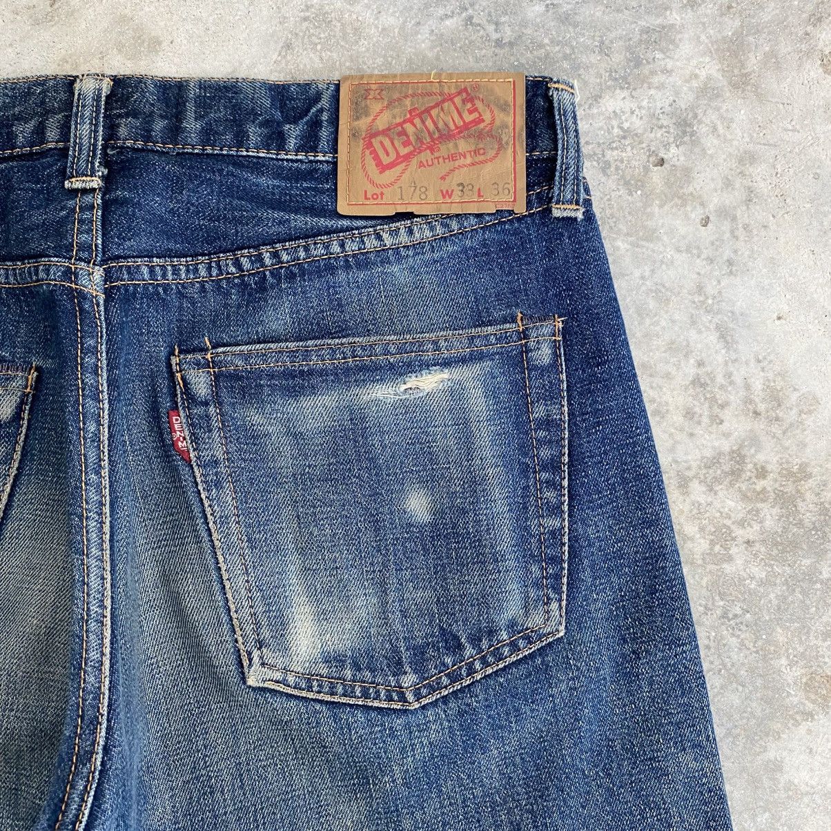 Denime Vintage 90’s Denime Japan Faded Blue Selvedge Jeans Size US 32 / EU 48 - 14 Thumbnail