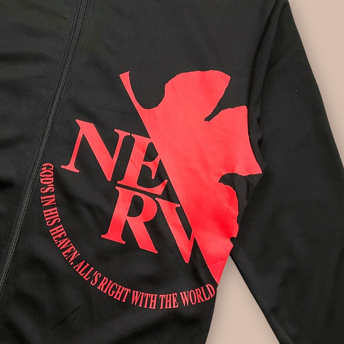 Anime 2012 Hello Kitty x Evangelion Nerv Zipper Polyester Hoodie Size US M / EU 48-50 / 2 - 7 Thumbnail