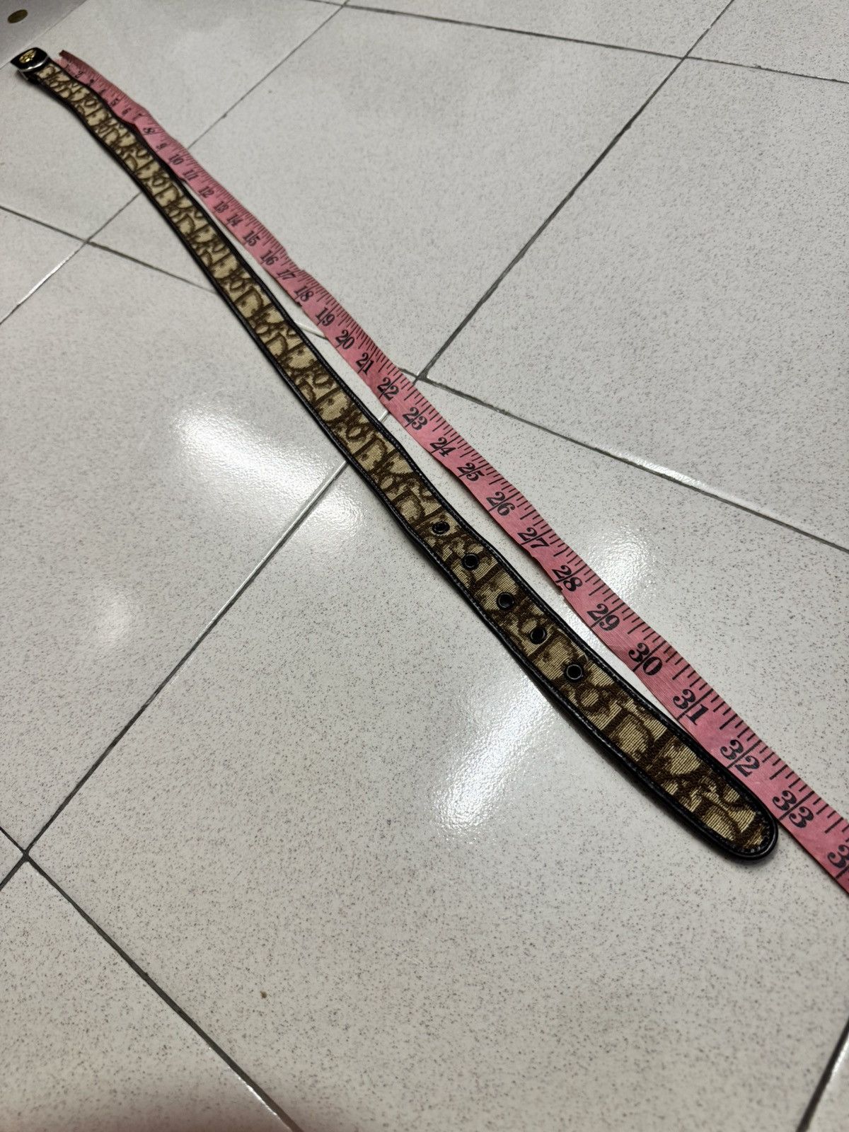 Dior VINTAGE CHRISTIAN DIOR MONOGRAM BELT 27-30" Size 28 - 5 Thumbnail