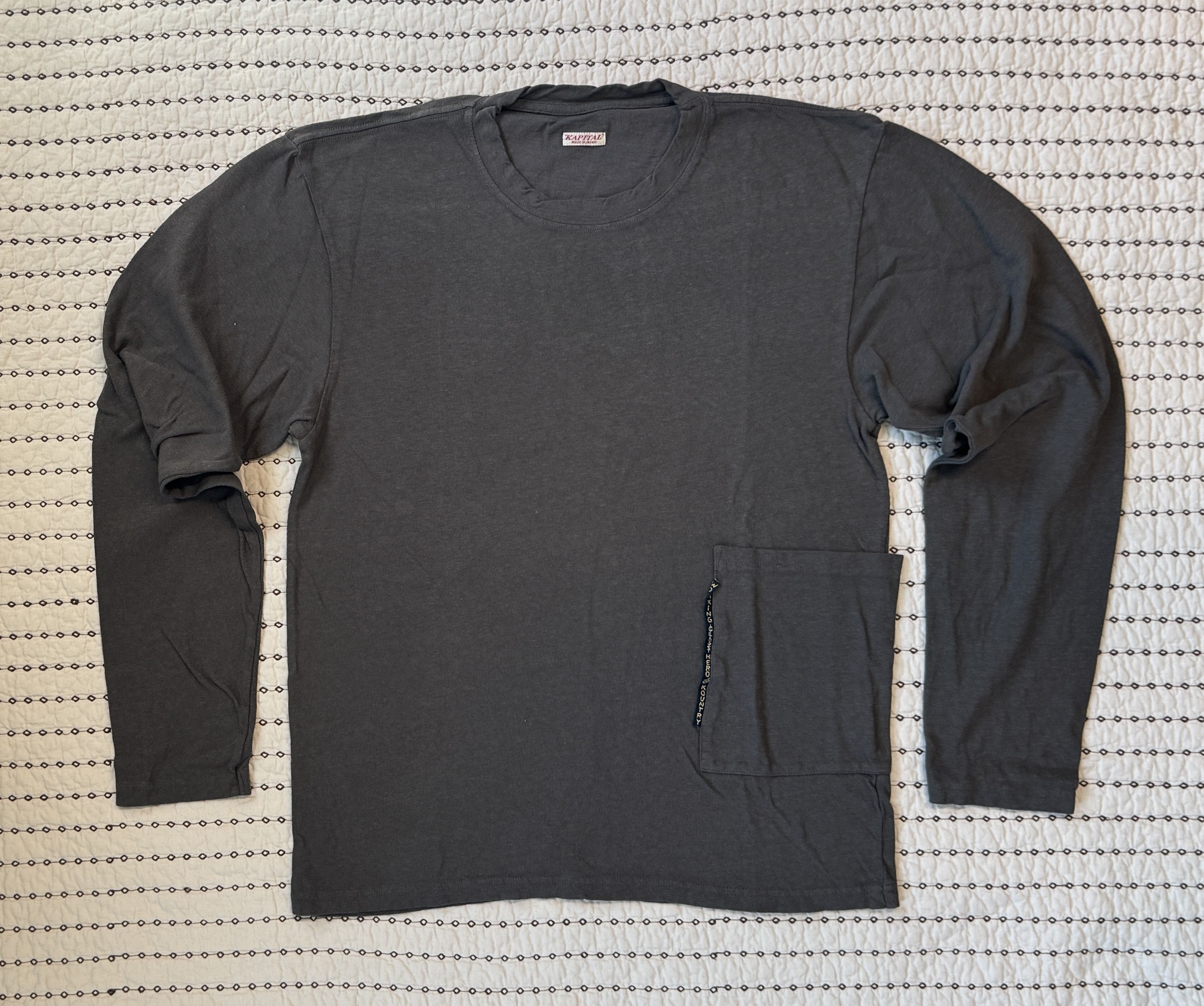 Kapital Kapital 16 Elbow-Rip Football LS 88 tee Smiley | Grailed