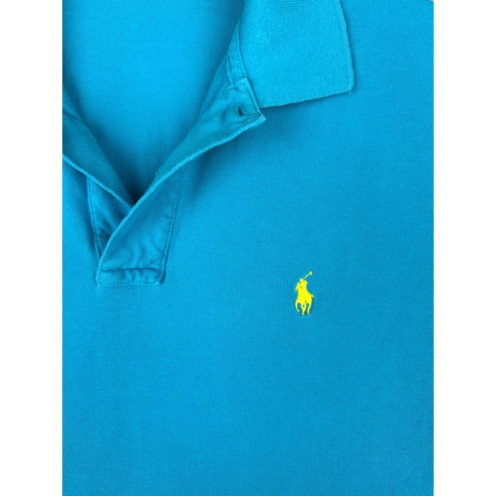 Ralph Lauren VINTAGE Ralph Lauren Polo Shirt Men XL Blue 100% Cotton Jersey Short Sleeve Button Collared Logo Embroidered Relaxed Fit Size US XL / EU 56 / 4 - 6 Thumbnail