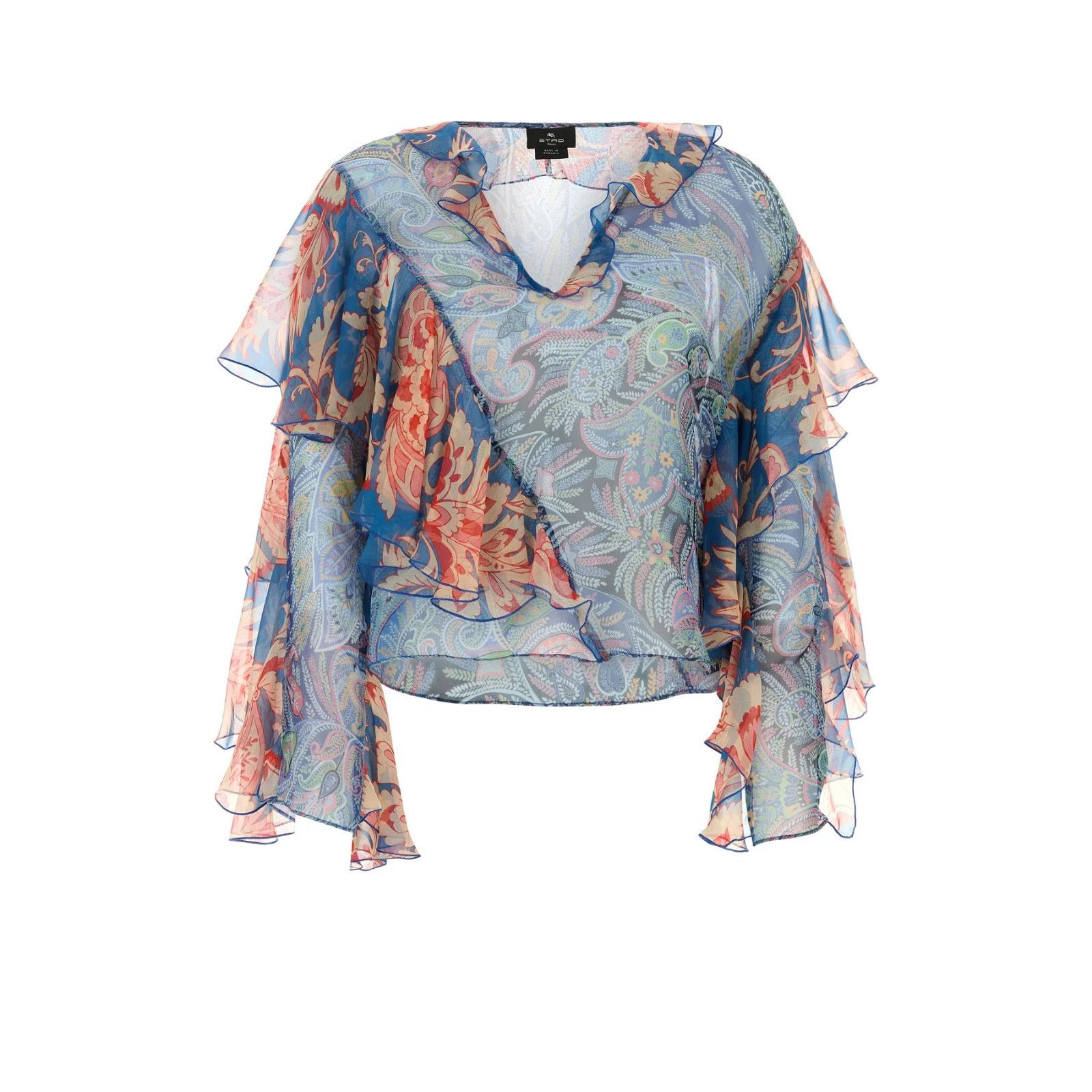 Etro ETRO Multicolor Printed Silk Blouse New & Authentic (Women's Size XS / US 0-2 / IT 36-38 - 1 Thumbnail