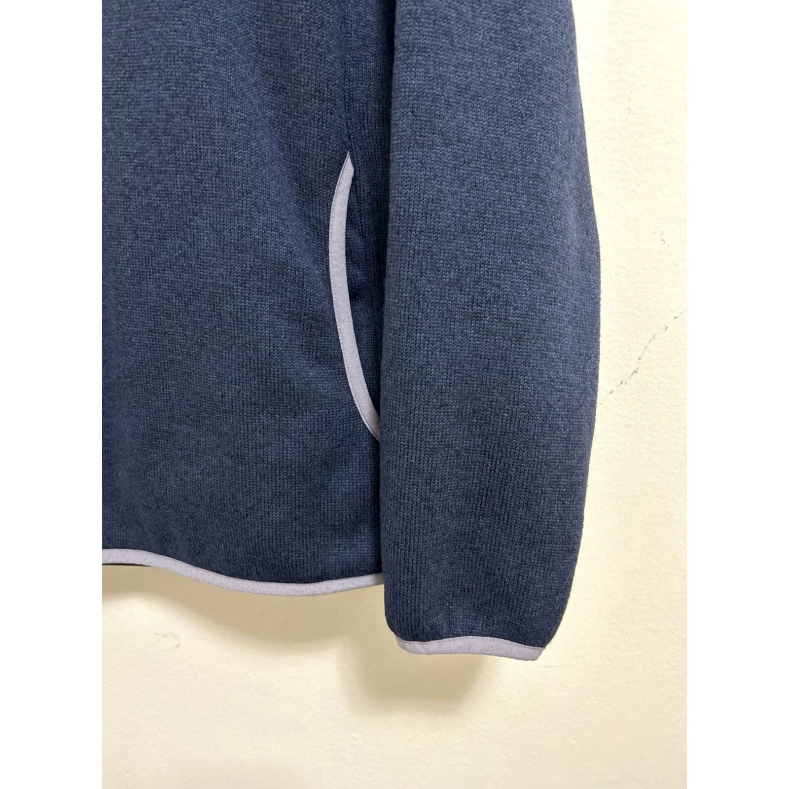 Vintage LL Bean Sweater Womens Medium Blue T-Snap Fleece Pullover Logo L/S 292726 Size M / US 6-8 / IT 42-44 - 4 Thumbnail