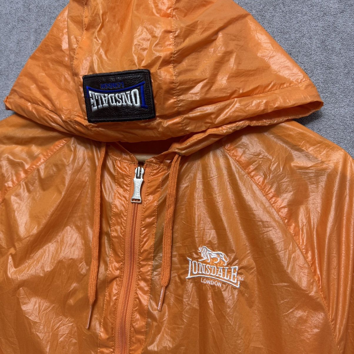 Lonsdale × Vintage Lonsdale Semi Transparent Sheer Windbreaker Hooded Jacket Size US M / EU 48-50 / 2 - 4 Thumbnail