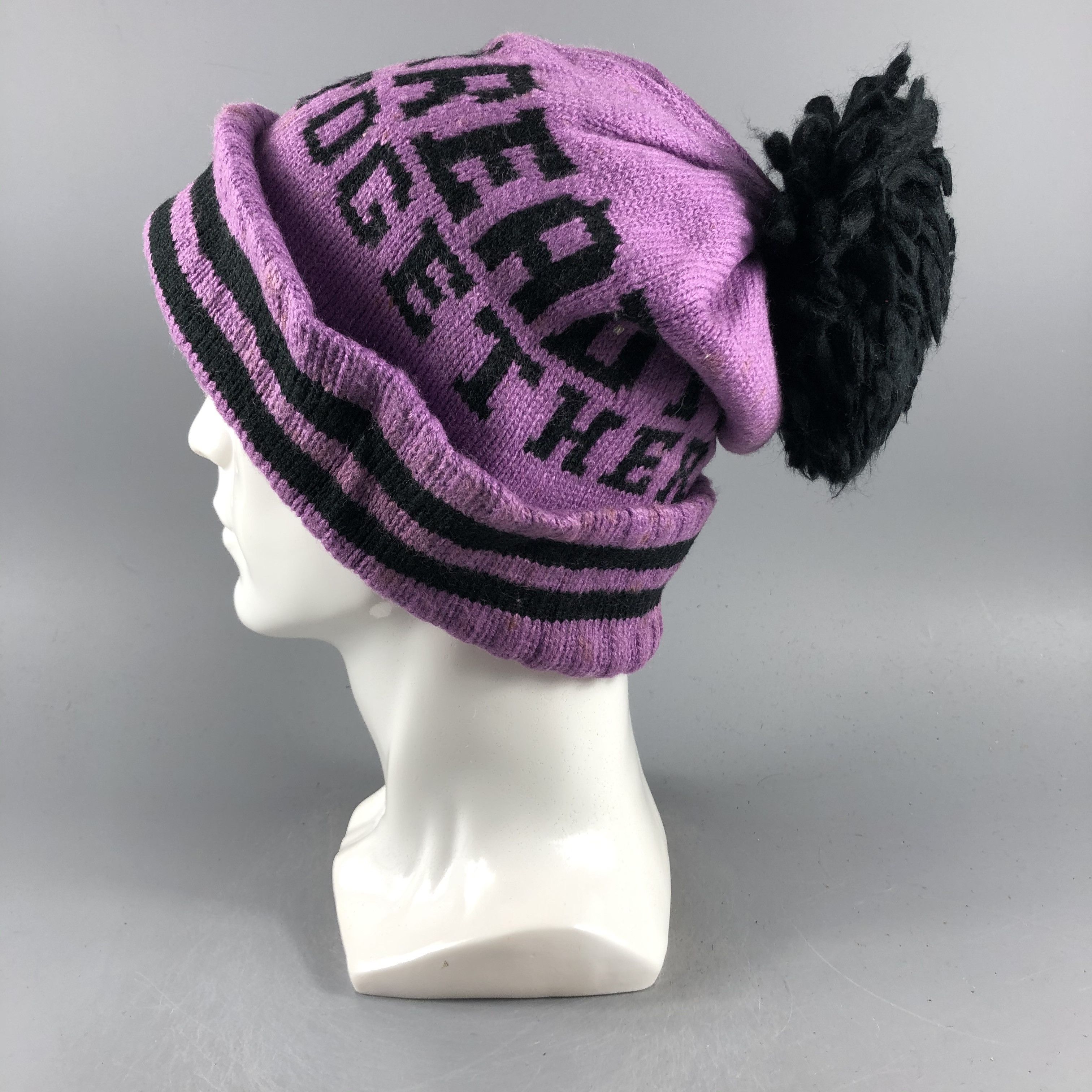 Japanese Brand × Vintage Wording Bobble Beanie Snow Hat Snow Cap -D545 Size ONE SIZE - 1 Thumbnail