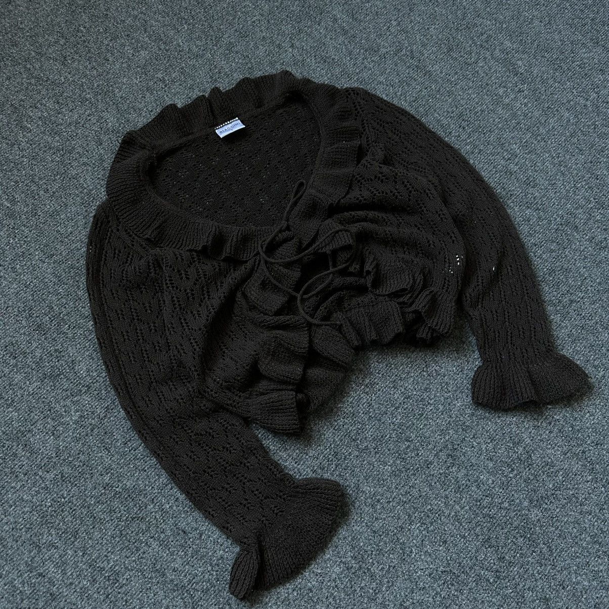 If Six Was Nine VTG Knit Japan Biaggini Cardigan Long-sleeve T-shirts Grunge Size S / US 4 / IT 40 - 1 Thumbnail