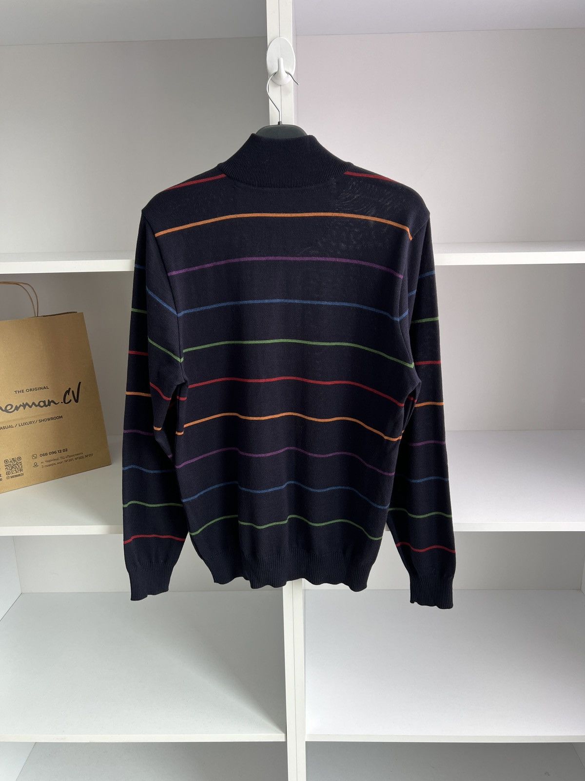 Designer × Paul & Shark × Vintage Vintage Paul Shark striped navy luxury sweater Size US M / EU 48-50 / 2 - 17 Thumbnail