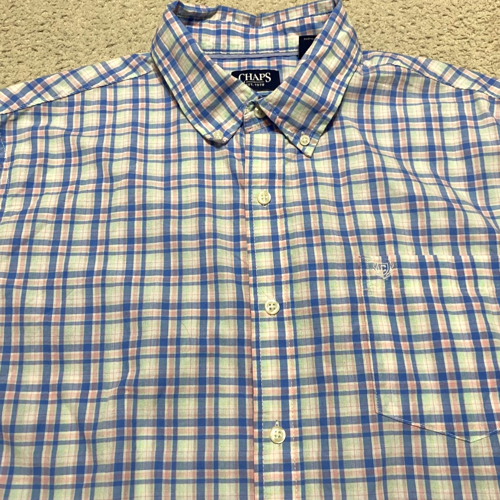 Chaps Chaps Ralph Lauren Mens XL Shirt Multicolor Plaid Short Sleeve Button Down Shirt Size US XL / EU 56 / 4 - 6 Thumbnail