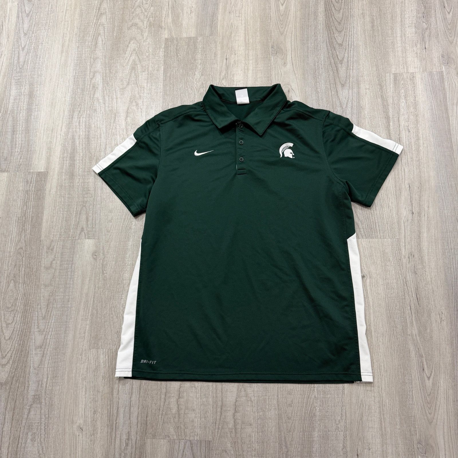 Nike Nike Michigan State Spartans Polo Shirt Men's Large Green Size US L / EU 52-54 / 3 - 1 Thumbnail