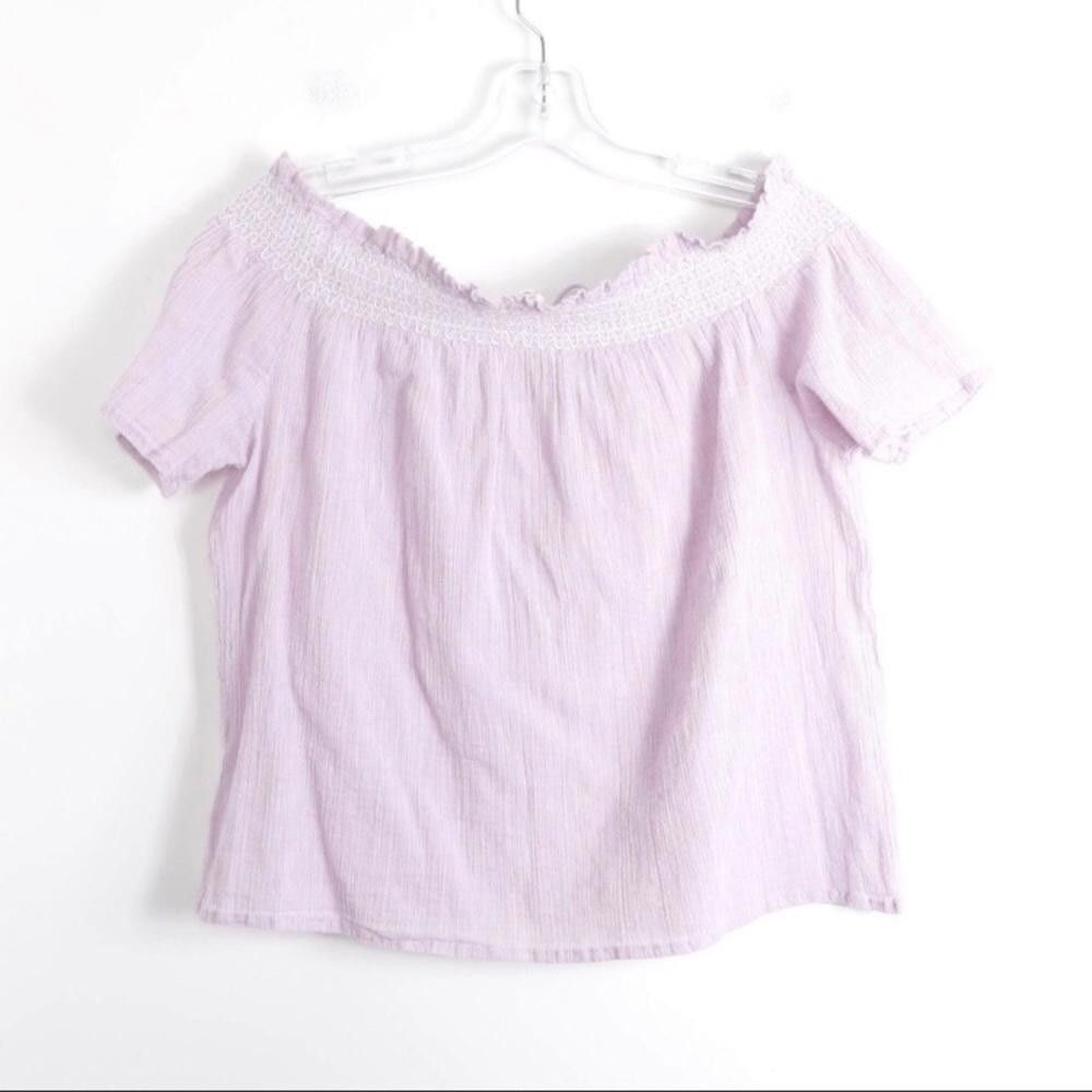 Designer Anthropologie En Creme Off the Shoulder 100% Cotton Top Size M / US 6-8 / IT 42-44 - 2 Thumbnail