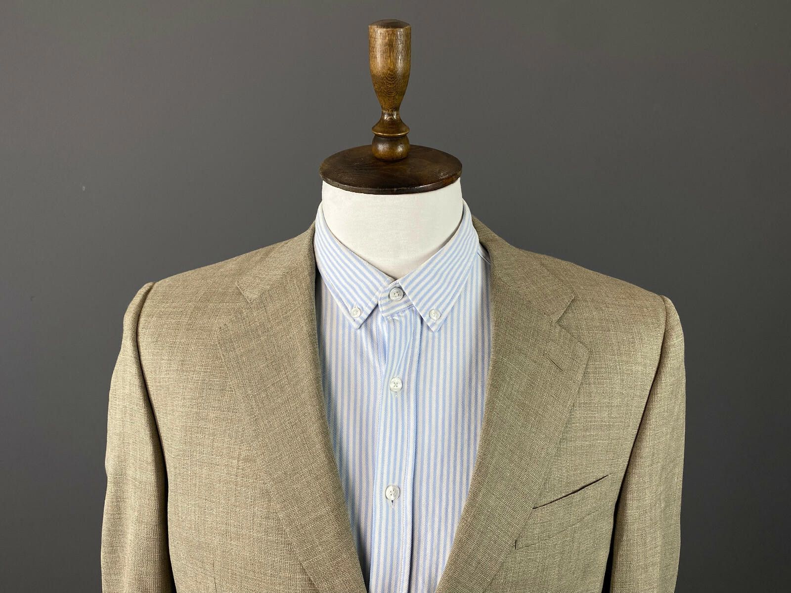 Designer Hangartner Zurich Beige Wool Blazer Jacket Size 52 Size US M / EU 48-50 / 2 - 2 Thumbnail