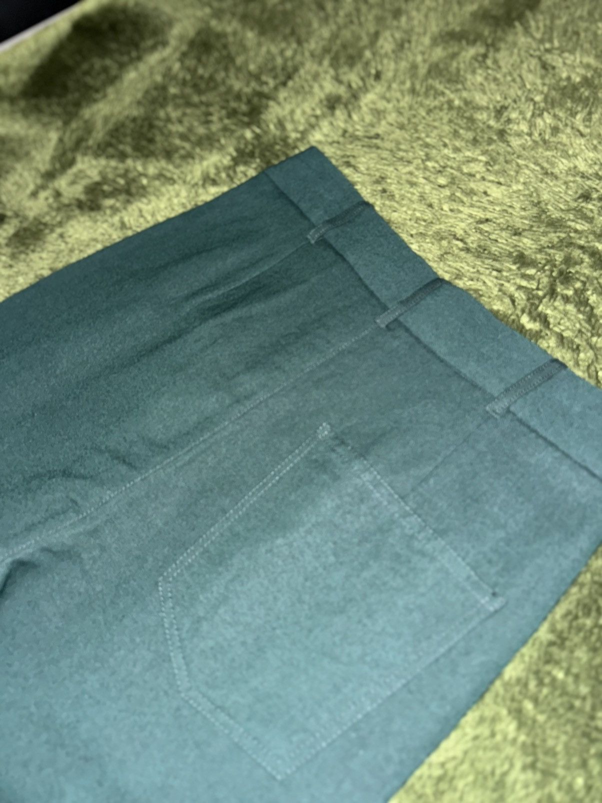 Ann Demeulemeester [S] Ann Demeulemeester Panel Detail Wool Trousers Green Size US 30 / EU 46 - 10 Thumbnail