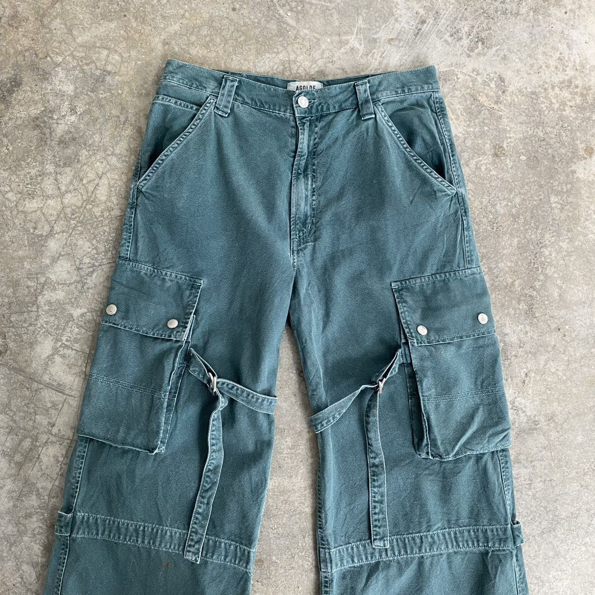 Agolde AGOLDE Bondage Strap Rave Vivian Flared Cargo Pants Size US 32 / EU 48 - 3 Thumbnail