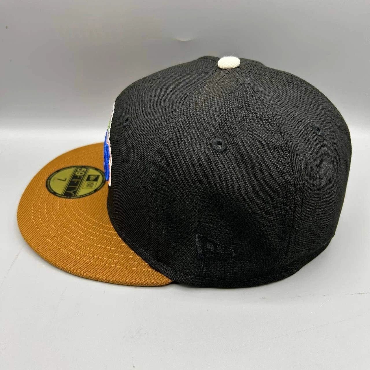 New Era San Francisco Giants Hat Men 7 Black Brown MLB Fitted Cap Size ONE SIZE - 5 Thumbnail