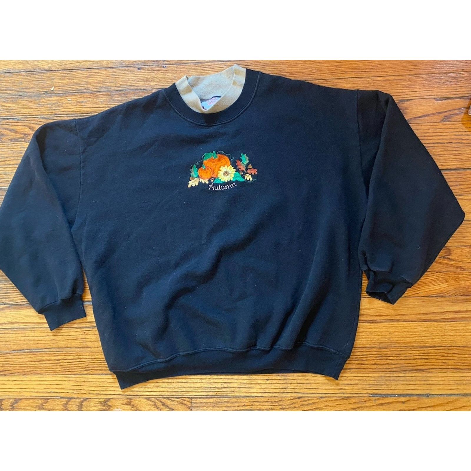 Gianni Valentino VTG Fall Pumpkin Sweatshirt Collar Women’s L Embroider Size L / US 10 / IT 46 - 1 Thumbnail
