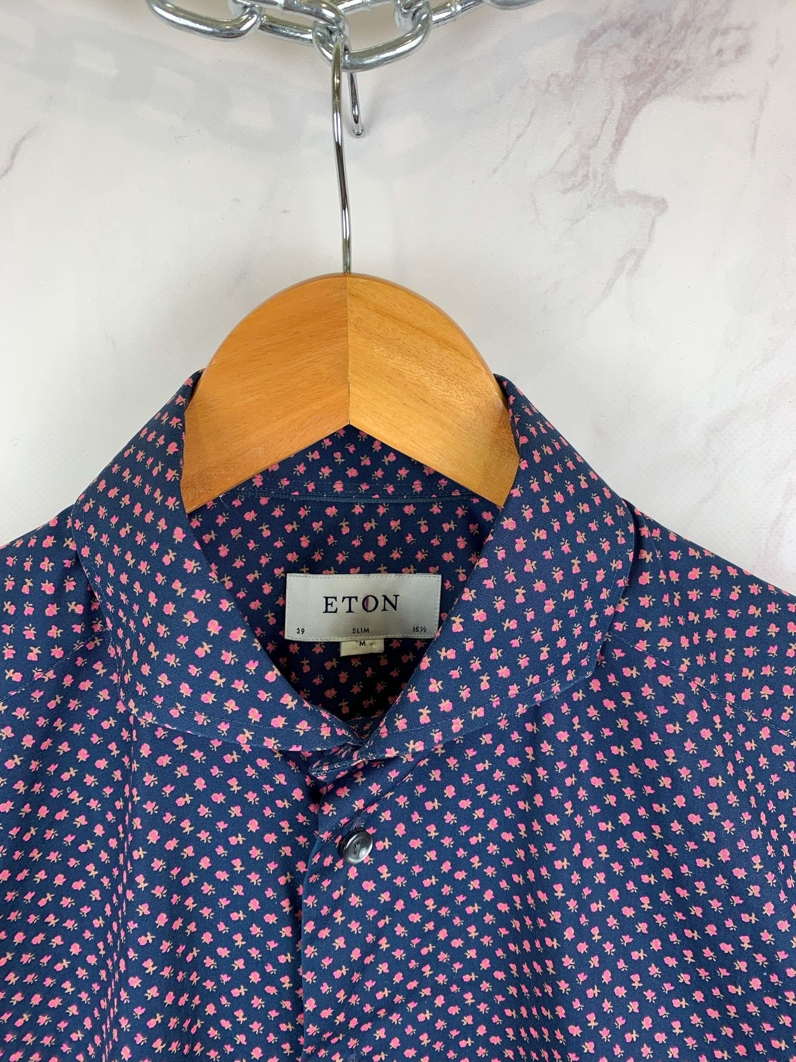 Eton ETON Shirt Mini Flower Pattern Slim Fit Size M Size US M / EU 48-50 / 2 - 5 Thumbnail