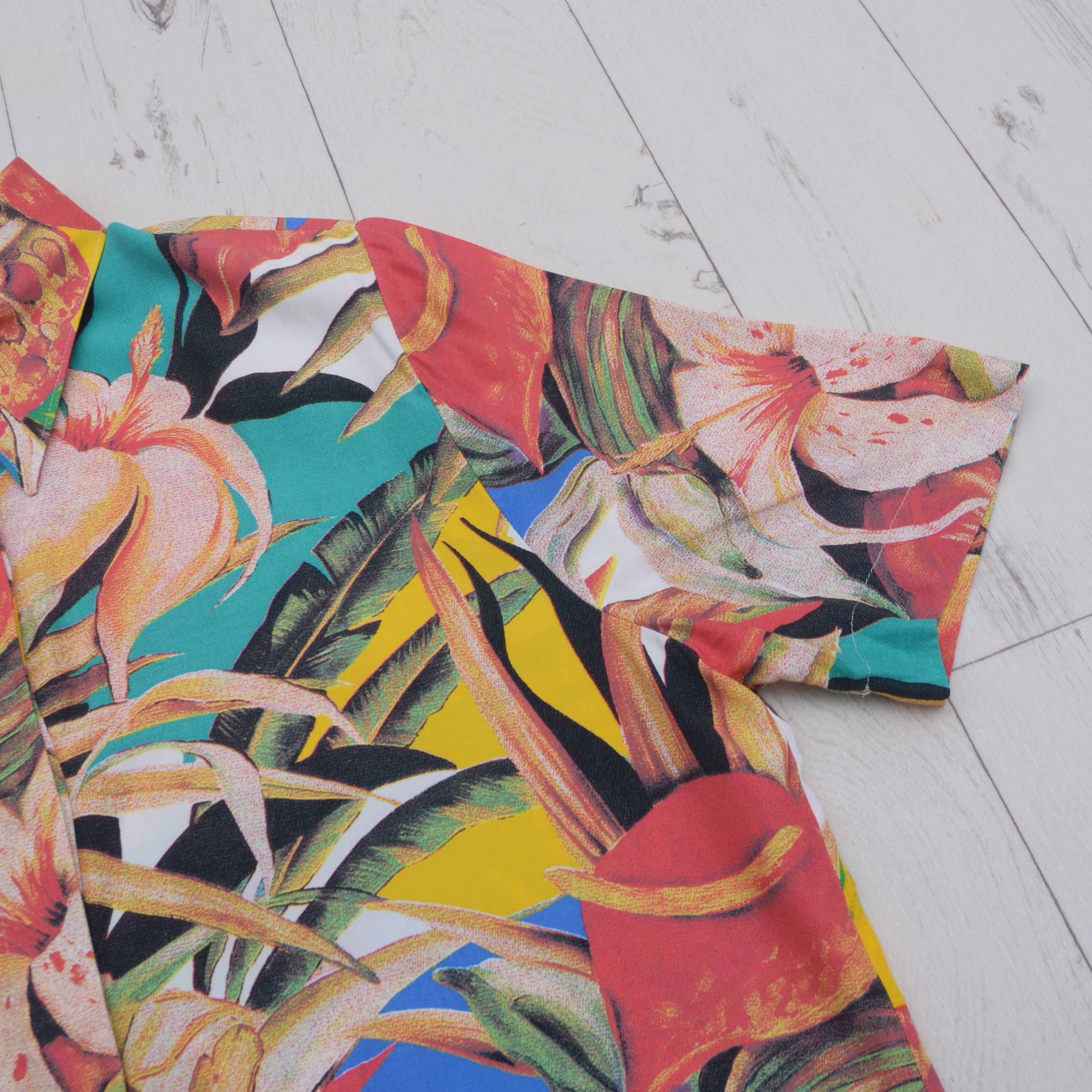Designer × Vintage Vintage Sergio DI Llaurenti Hawaii Viscose Shirt Blouses Size M / US 6-8 / IT 42-44 - 4 Thumbnail