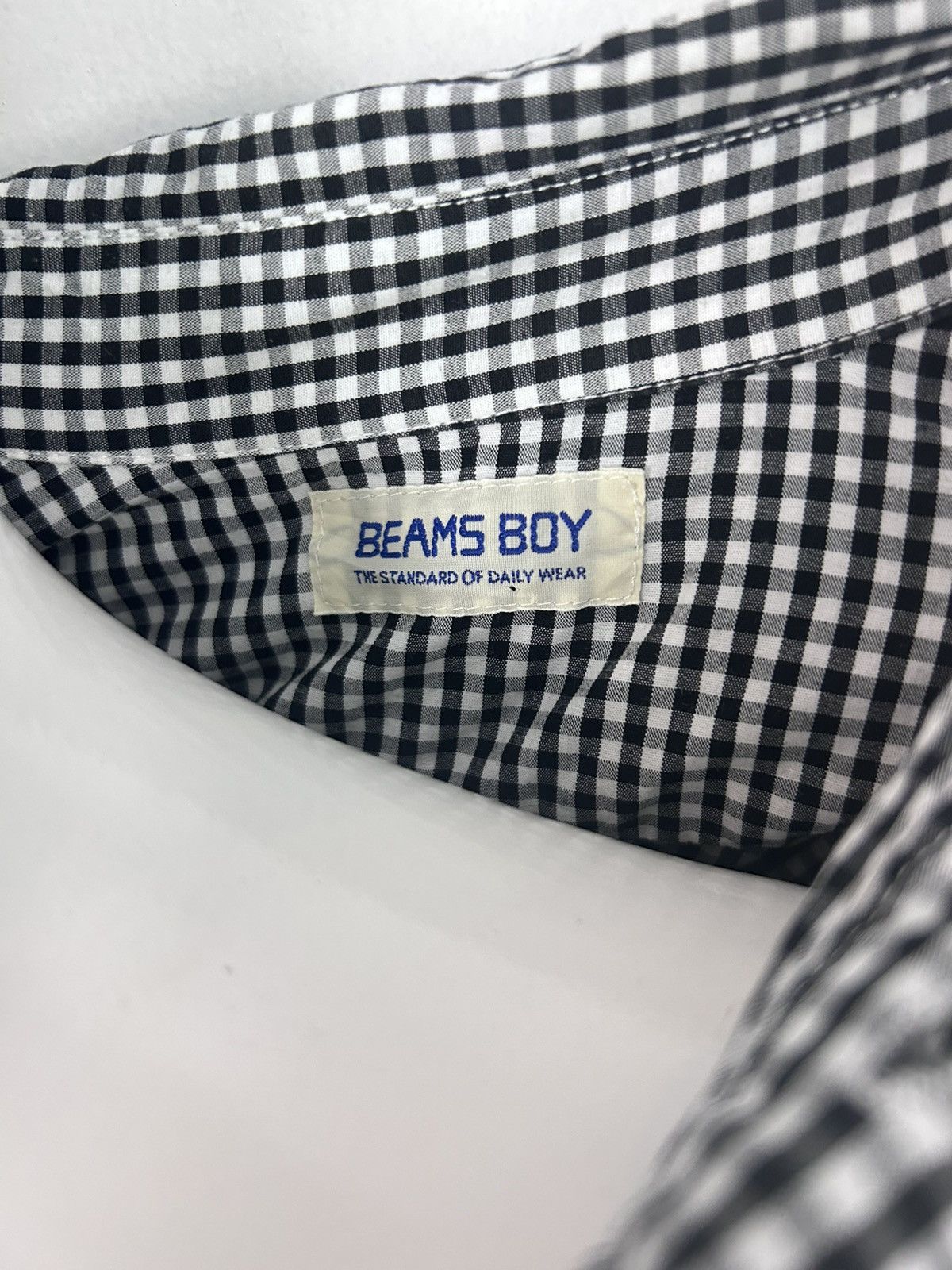 Beams Plus Beams Boy Gingham Check Ruffle Short Sleeve Shirt Size M / US 6-8 / IT 42-44 - 6 Thumbnail