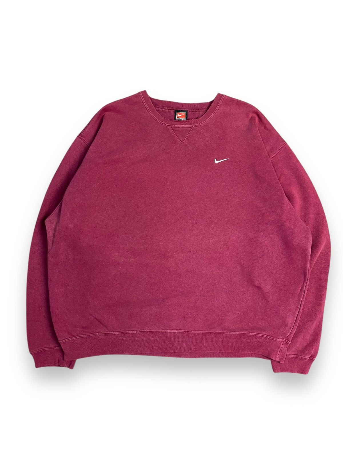 Vintage Vintage 90s Nike Wine Sweatshirt Size US L / EU 52-54 / 3 - 1 Thumbnail