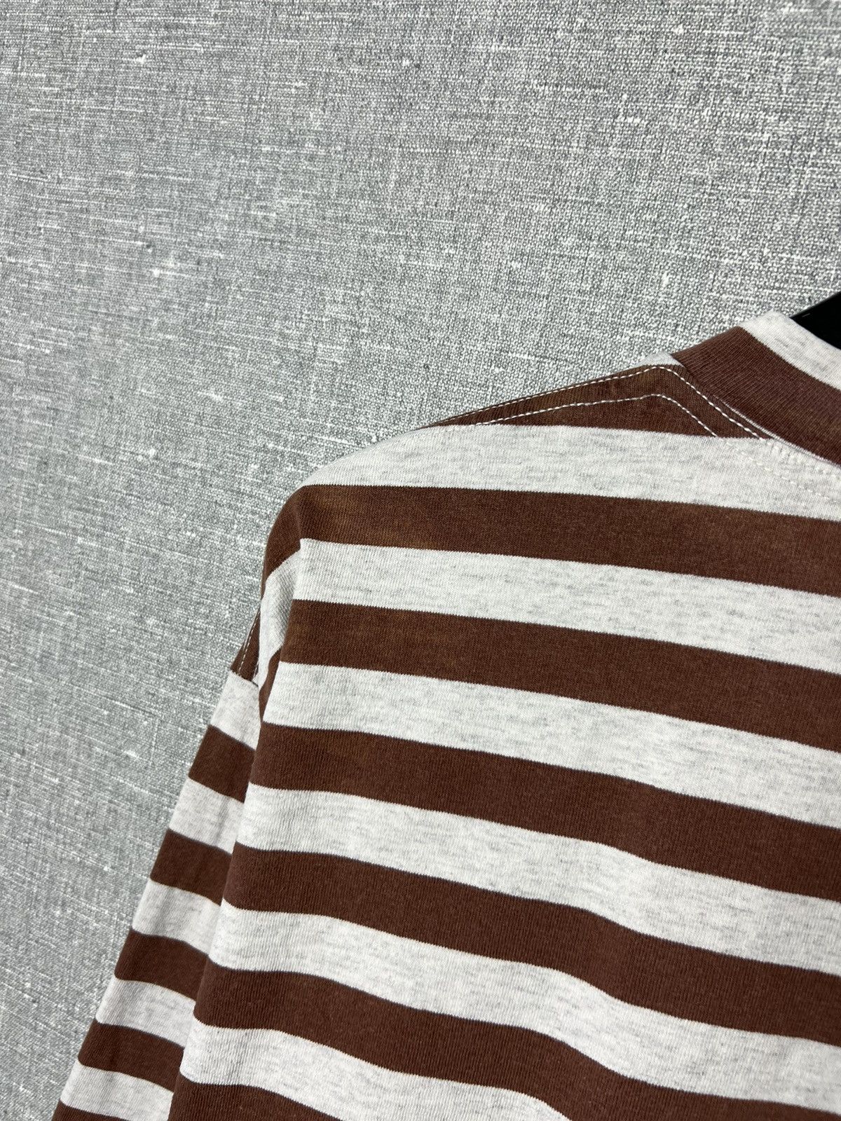 Guess Rare Vintage Guess Jeans USA Striped Long Sleeve Brown/Grey Size US L / EU 52-54 / 3 - 21 Thumbnail