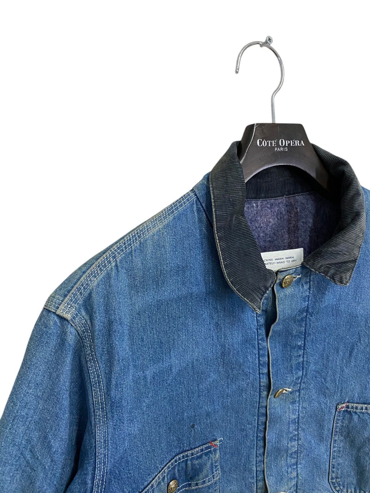 Sears × Vintage Vintage sears blanket lined denim chore jacket distressed Size US XL / EU 56 / 4 - 4 Thumbnail