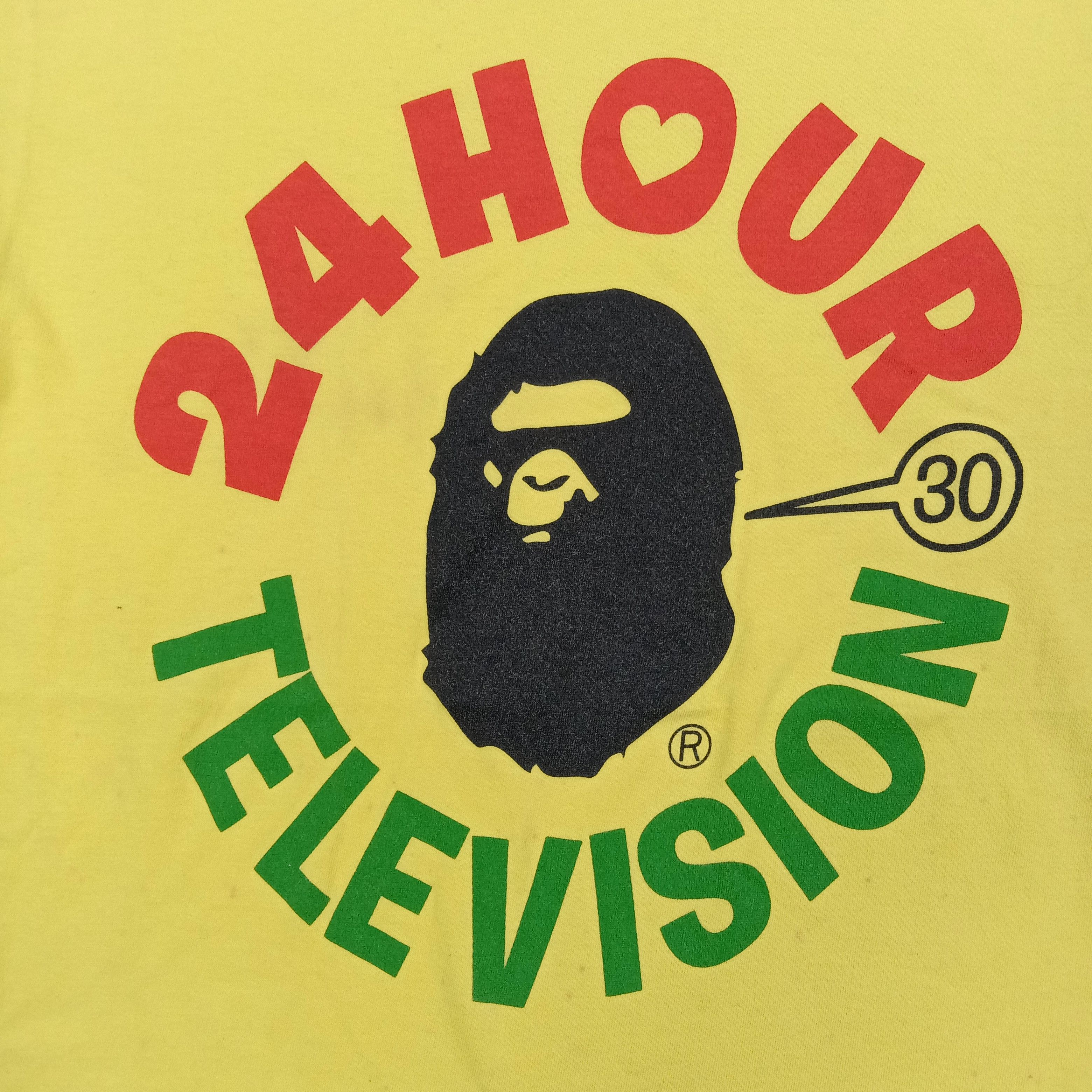 Japanese Brand 24 Hours Television A Bathing Ape Logo Tshirt C285N40 Size US S / EU 44-46 / 1 - 2 Thumbnail