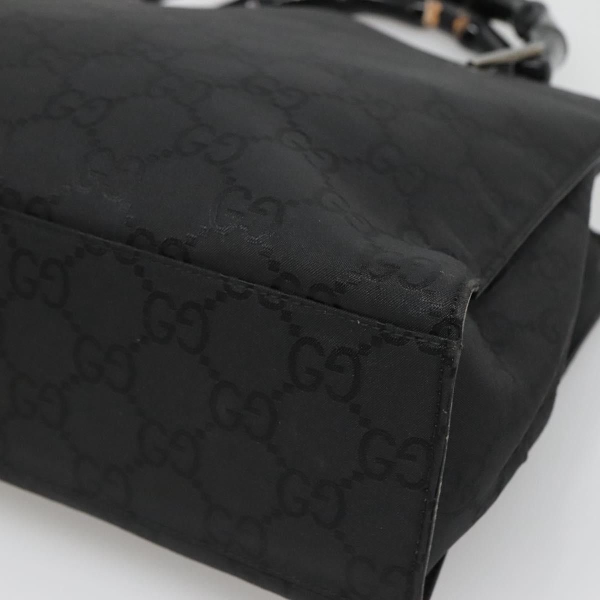 Gucci GUCCI Bamboo GG Canvas Hand Bag Nylon Black 002 002 Size ONE SIZE - 12 Thumbnail