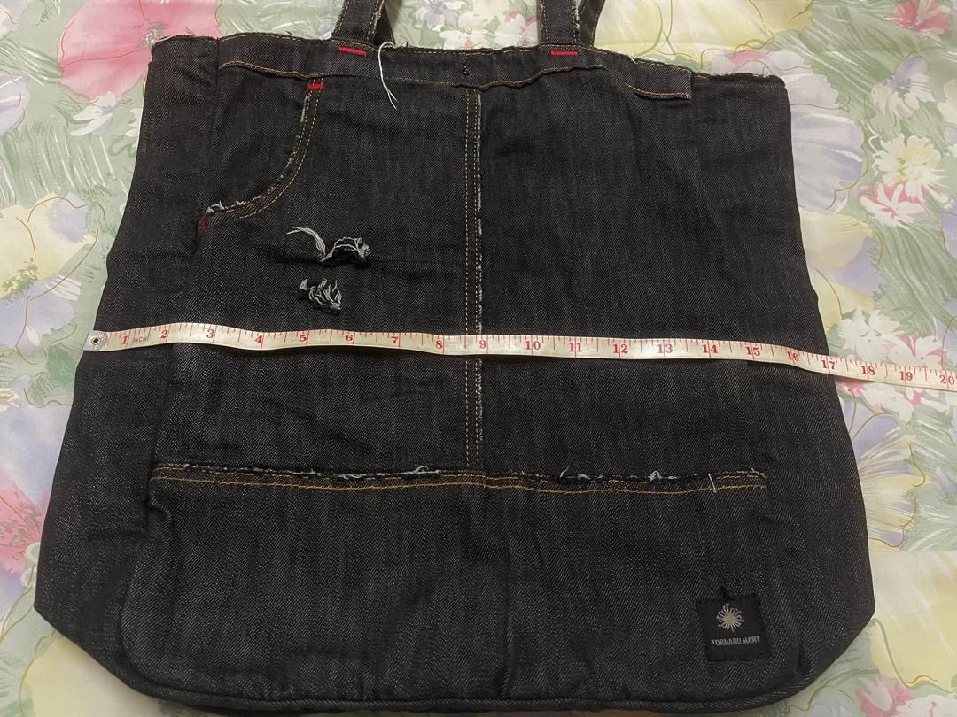 Tornado Mart Tornado Mart Denim Tote Bag Size ONE SIZE - 19 Thumbnail