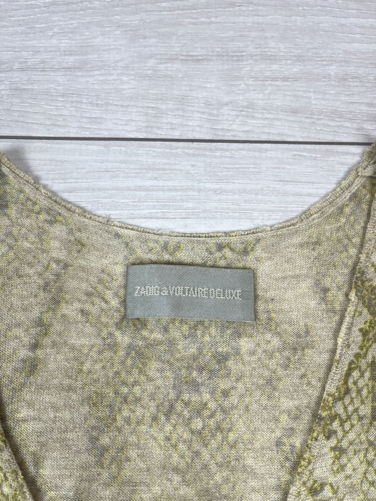 Zadig & Voltaire Zadig Voltaire Deluxe 100% Cashmere Joss Print Tank Top Size S / US 4 / IT 40 - 7 Thumbnail