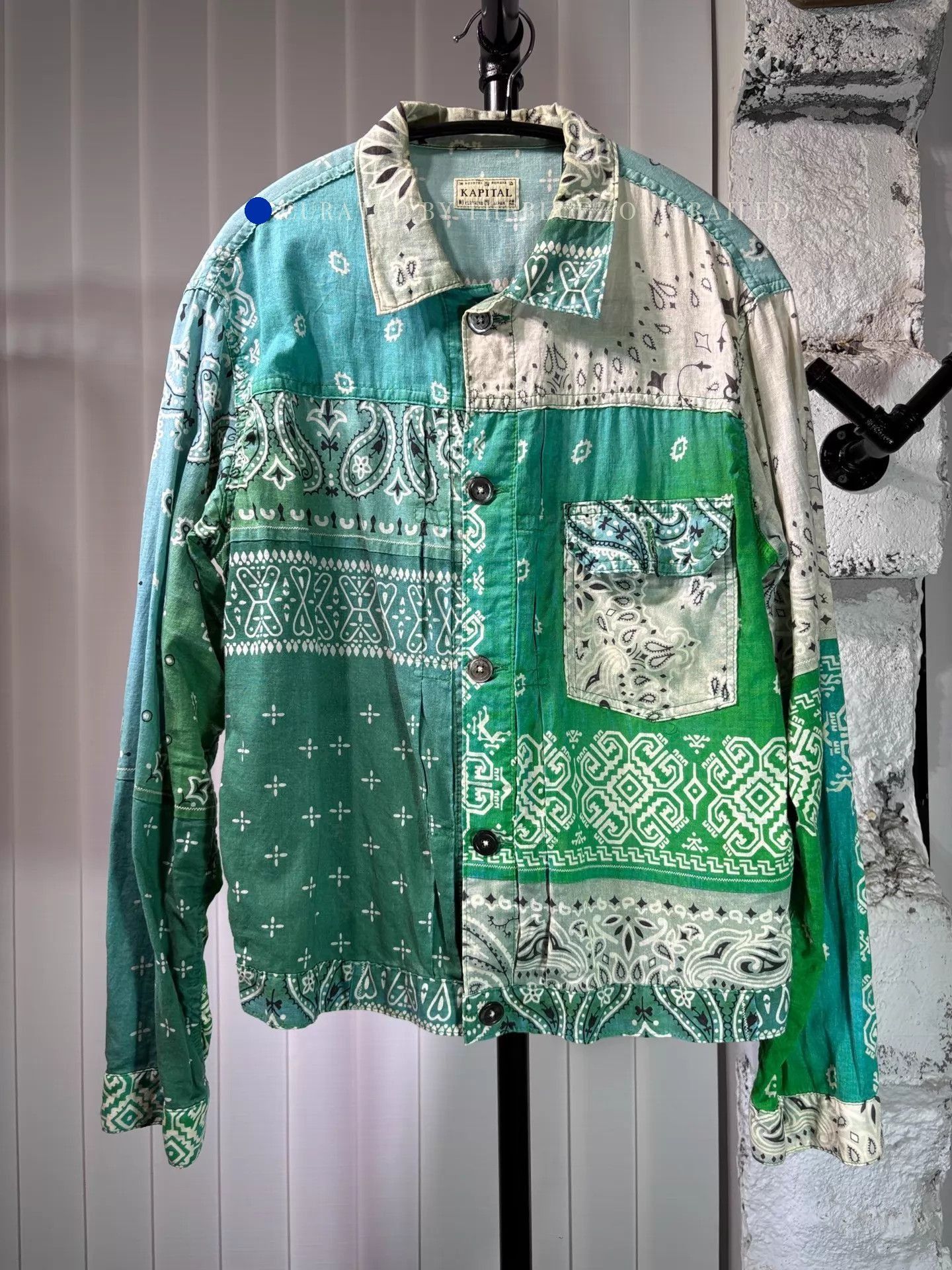 Kapital Floral Print Shirt Jacket in Green Size US L / EU 52-54 / 3 - 1 Thumbnail