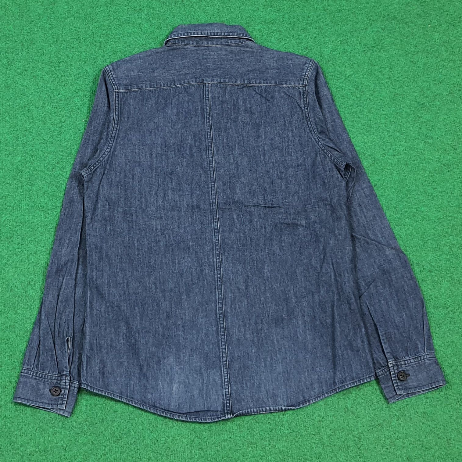 A.P.C. Vintage A.P.C P.R. Centriste Embroidery Denim Shirt C301N37 Size US XS / EU 42 / 0 - 4 Thumbnail