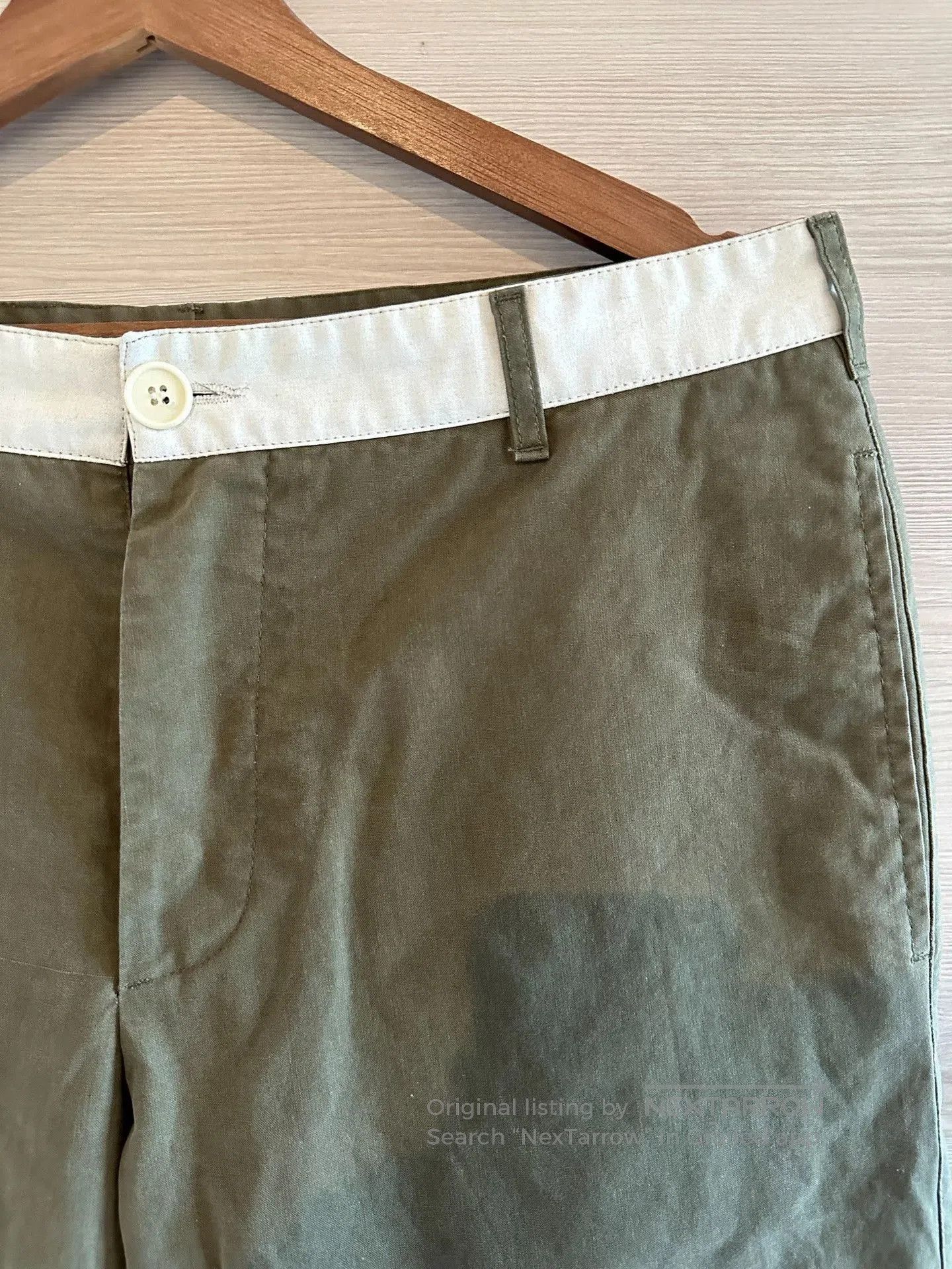 Helmut Lang Helmut Lang 97ss Army Green Cotton Pants. Size US 35 - 2 Thumbnail