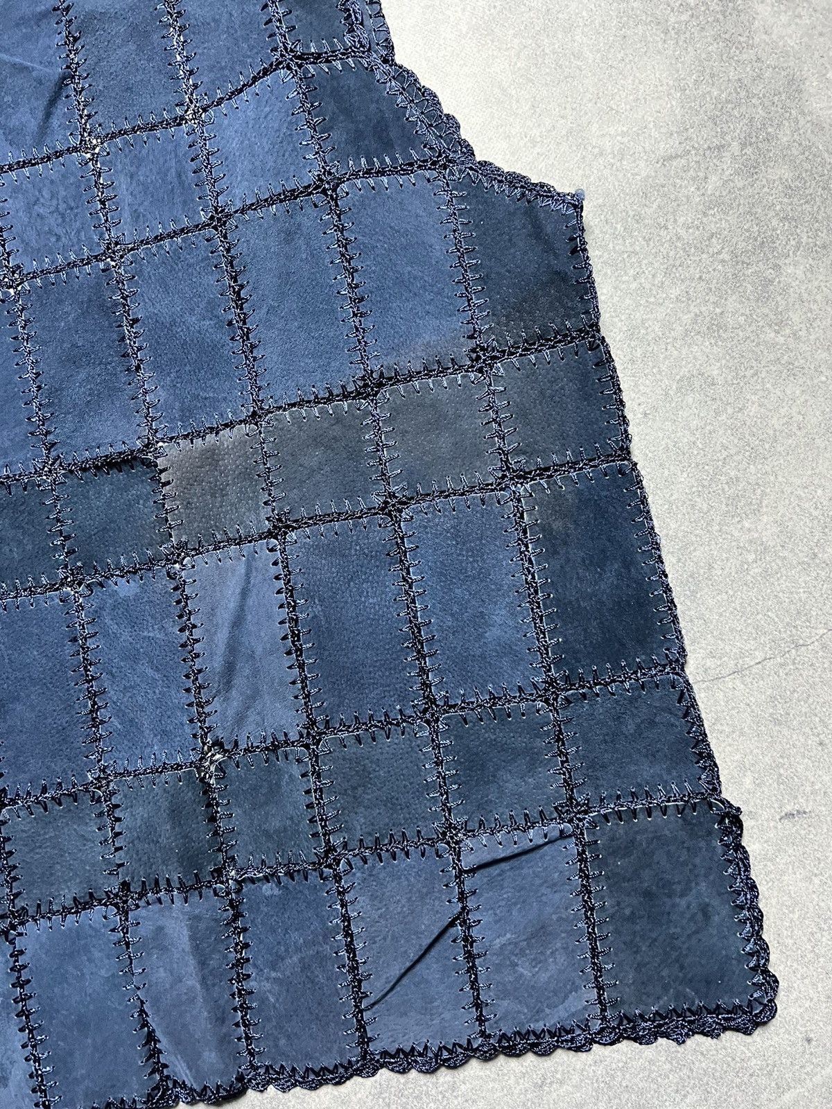 Japanese Brand Vintage Patchwork Faded Suede Rick Owens Style Y2K Vest Size L / US 10 / IT 46 - 9 Thumbnail