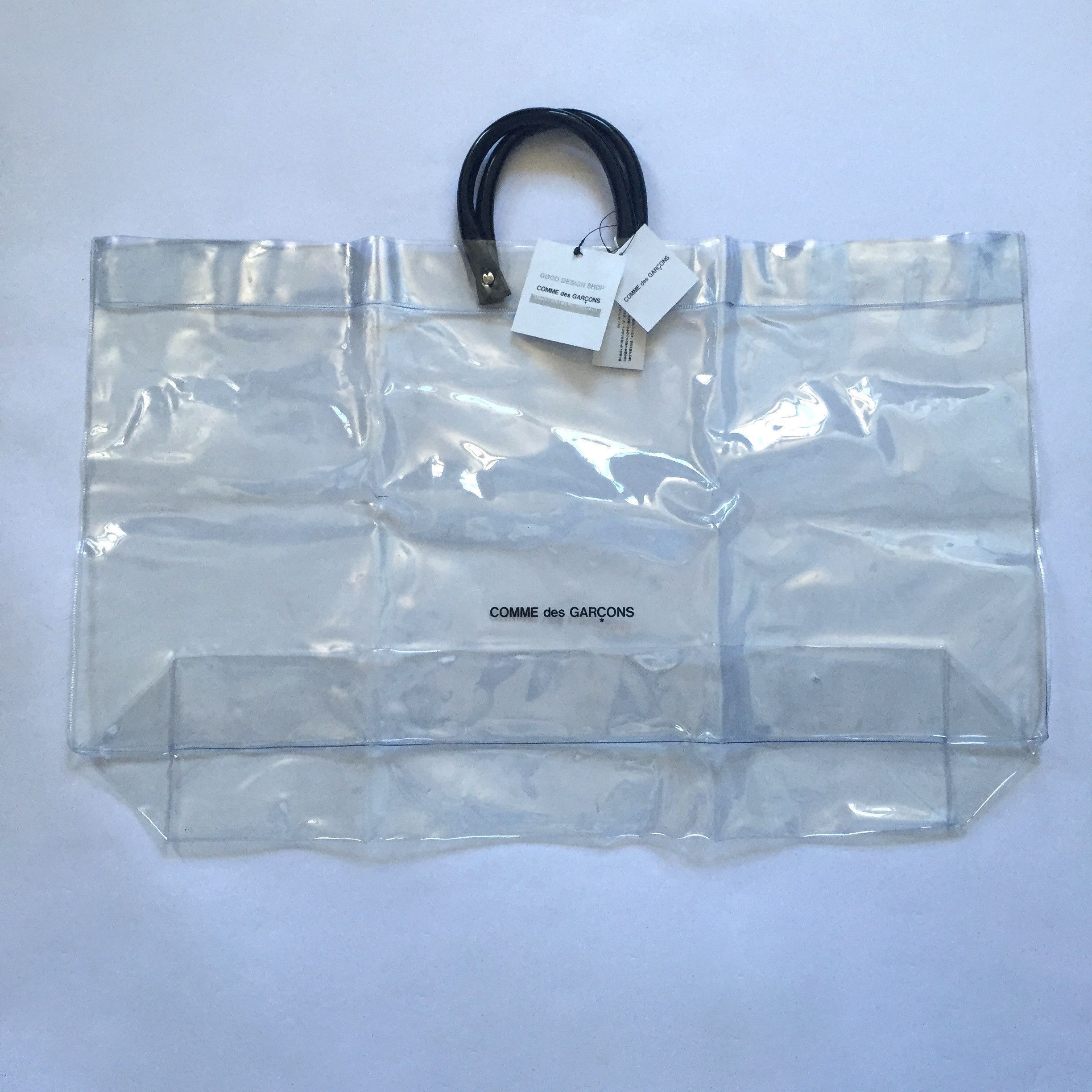 Comme des Garcons Clear CDG Logo Vinyl Tote Bag NWT Size ONE SIZE - 1 Preview