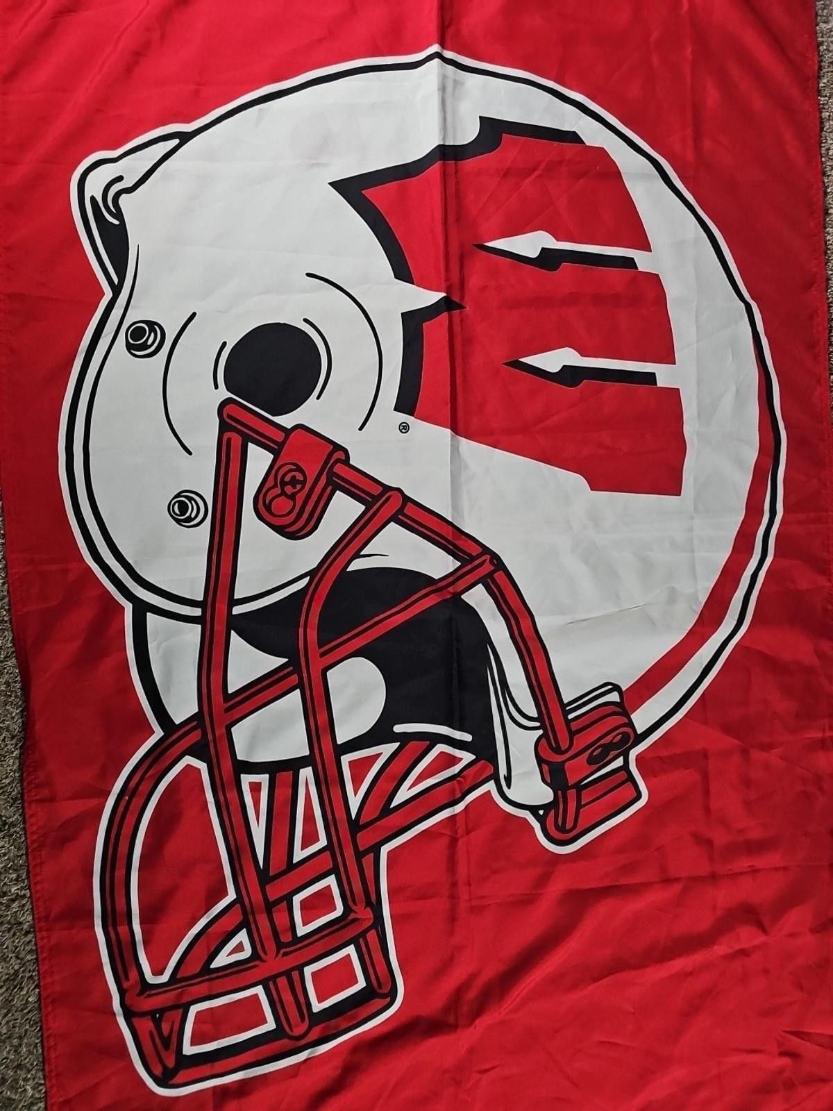 Other Wincraft Sports Flag Wisconsin Badgers Helmet Size ONE SIZE - 2 Thumbnail