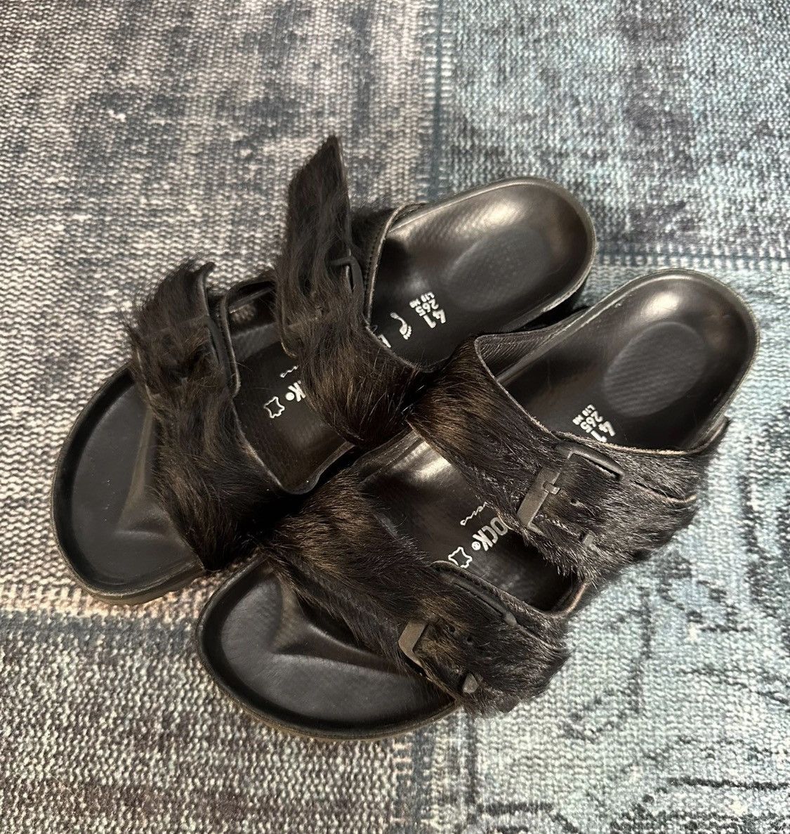 Rick Owens Rick Owens x Birkenstock Shearling Slippers. Size US 8 / EU 41 - 1 Thumbnail