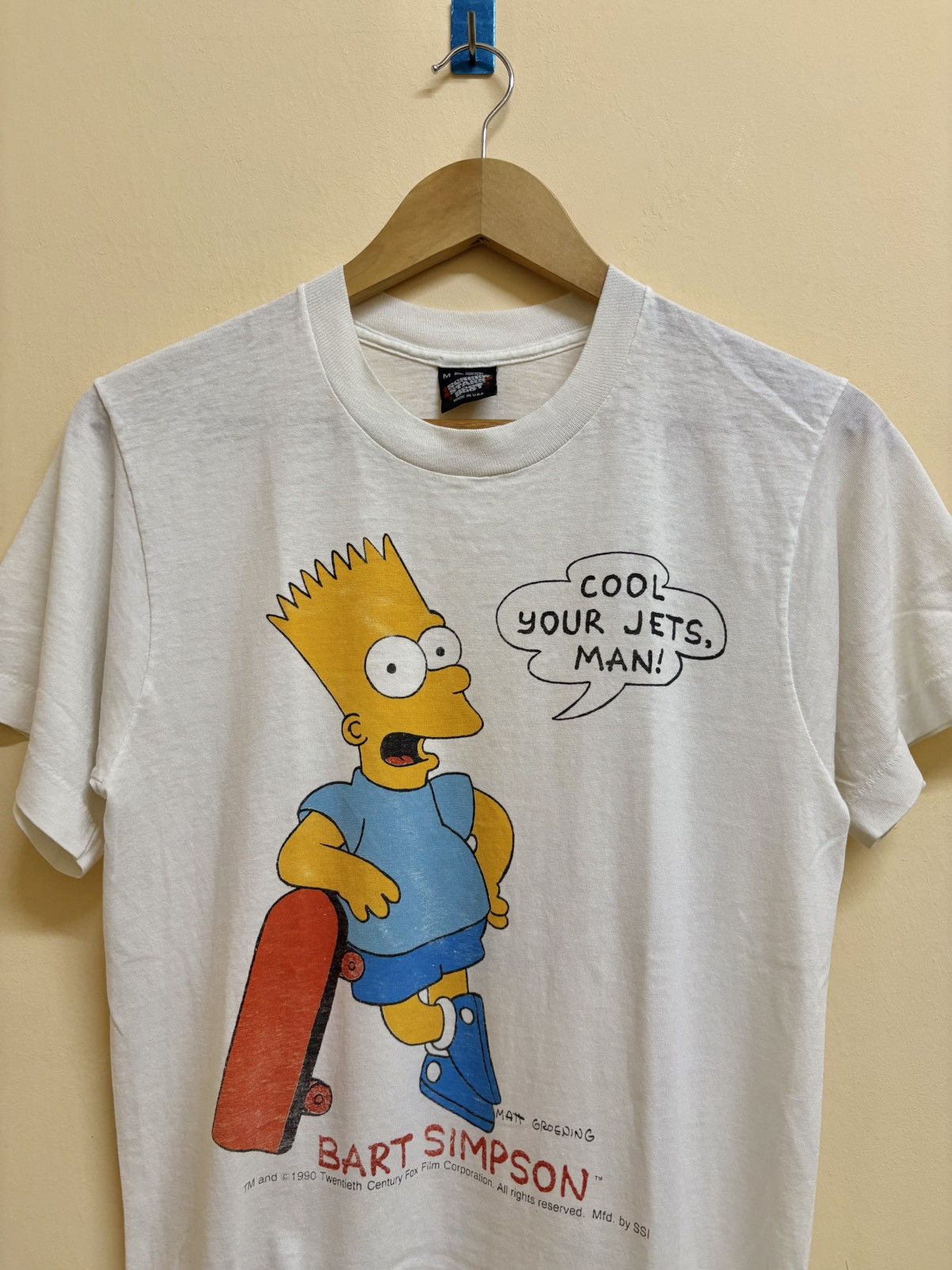 Vintage Vintage 1990 The Simpsons Bart Skateboard Cartoon Size US M / EU 48-50 / 2 - 2 Thumbnail