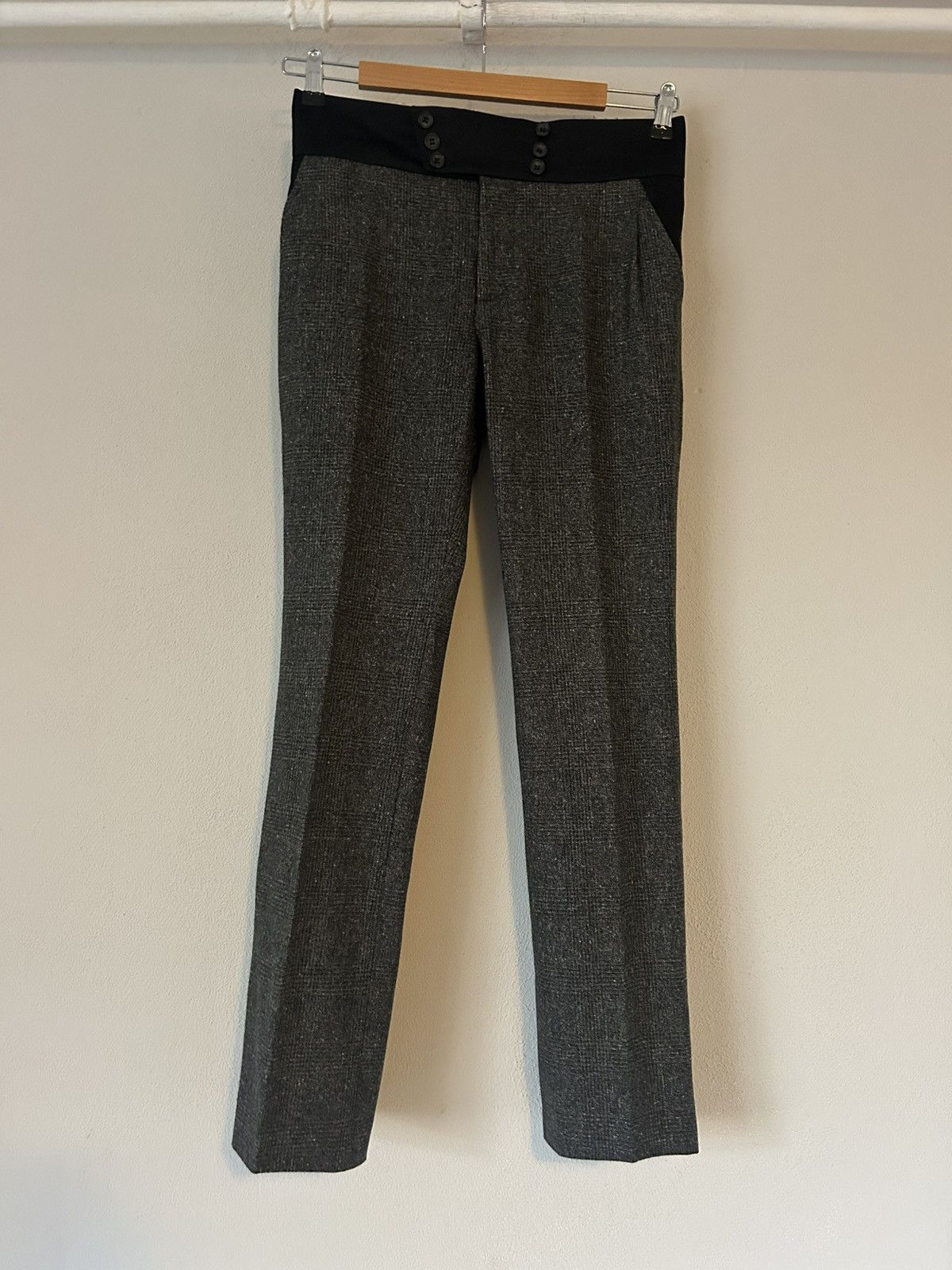 Balenciaga Balenciaga Slim-Fit Wool Trousers with Button Detail Size US 30 / EU 46 - 1 Thumbnail