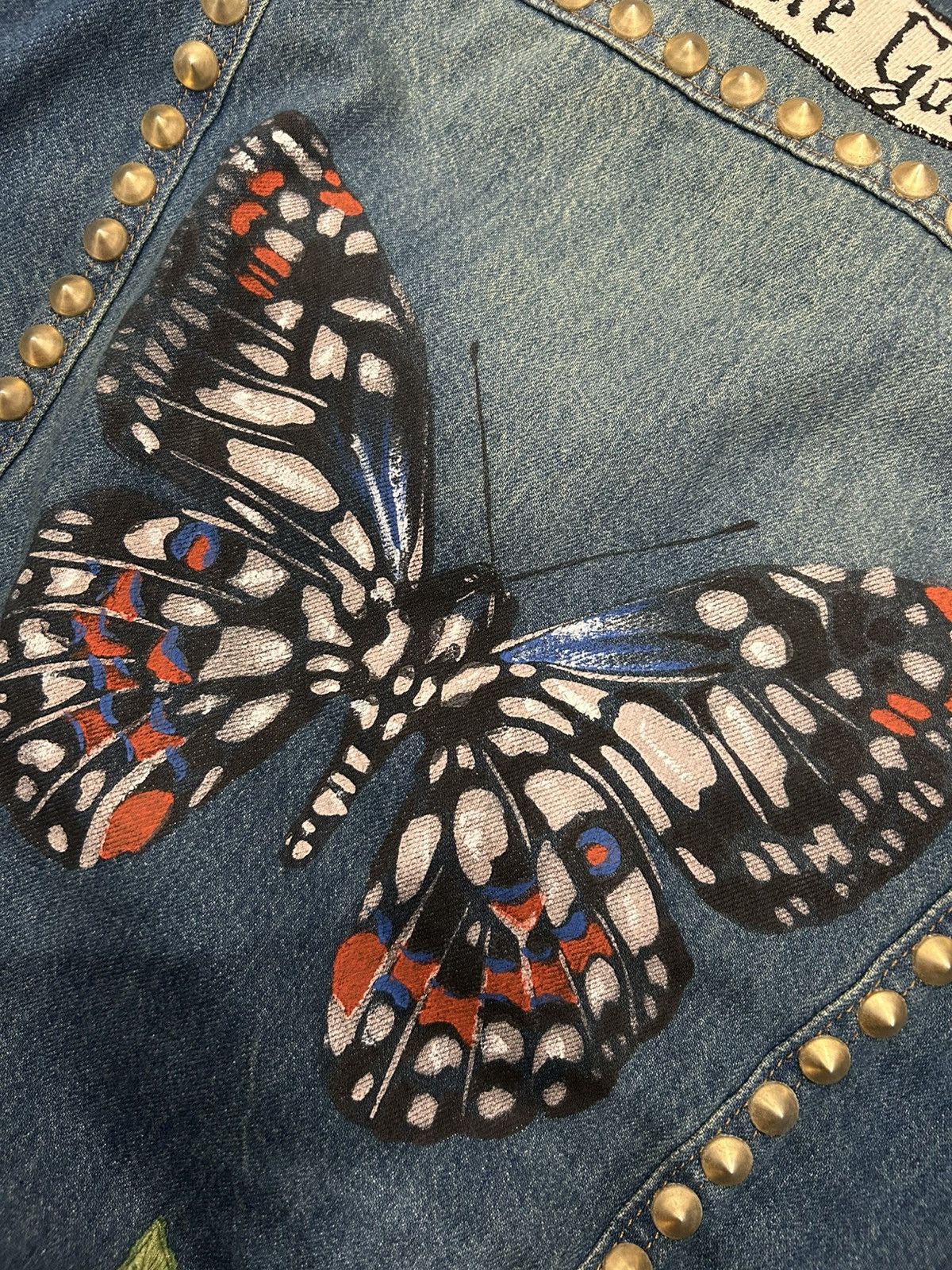 Gucci GUCCI DENIM JACKET WITH FLORAL EMBROIDERY Size US M / EU 48-50 / 2 - 8 Thumbnail