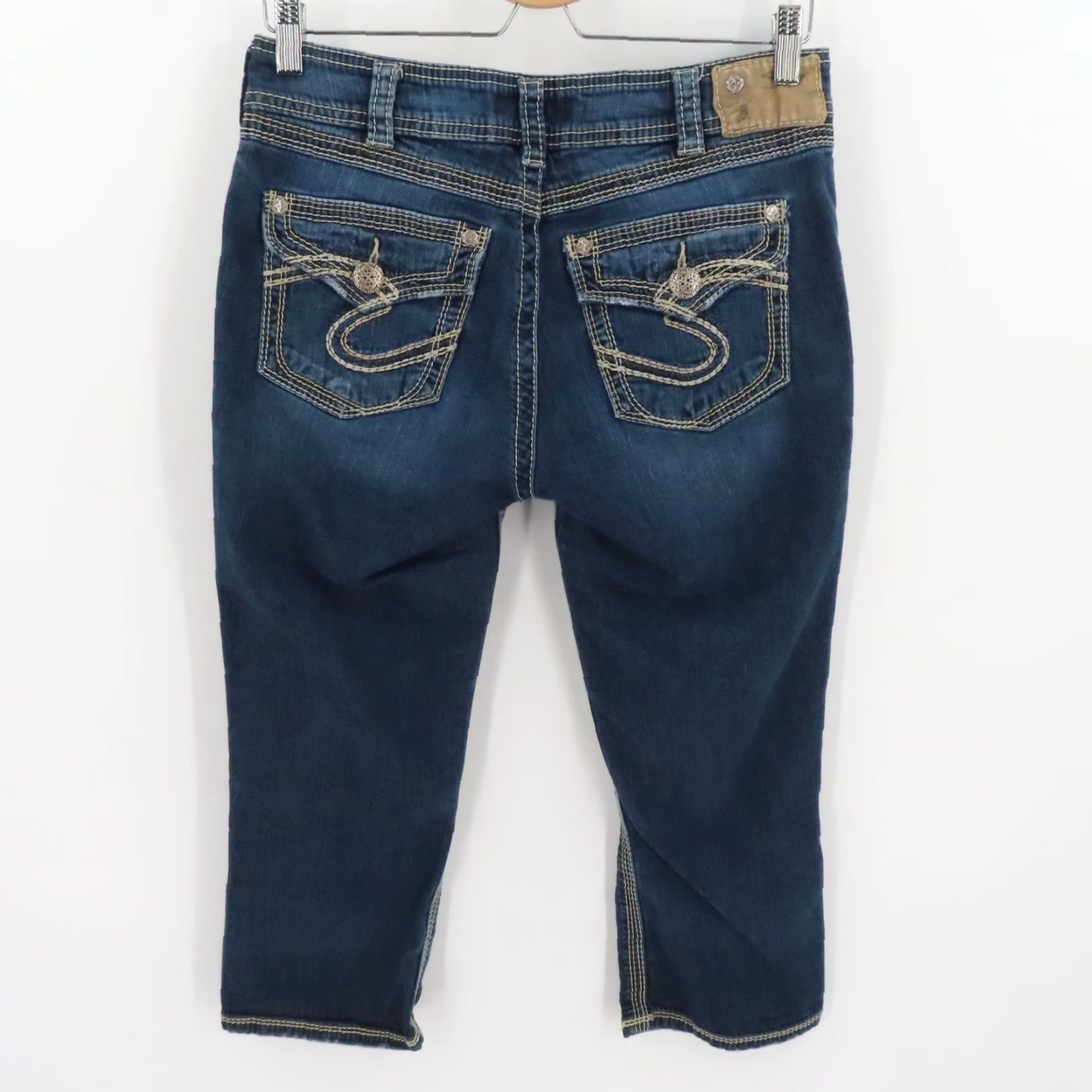 Silver Jeans Co. Silver Jeans Capri Denim Blue Jeans Suki Surplus 30 Womens Cotton Denim Capri Jeans 5-Pocket Design Blue Size 30" / US 8 / IT 44 - 5 Thumbnail