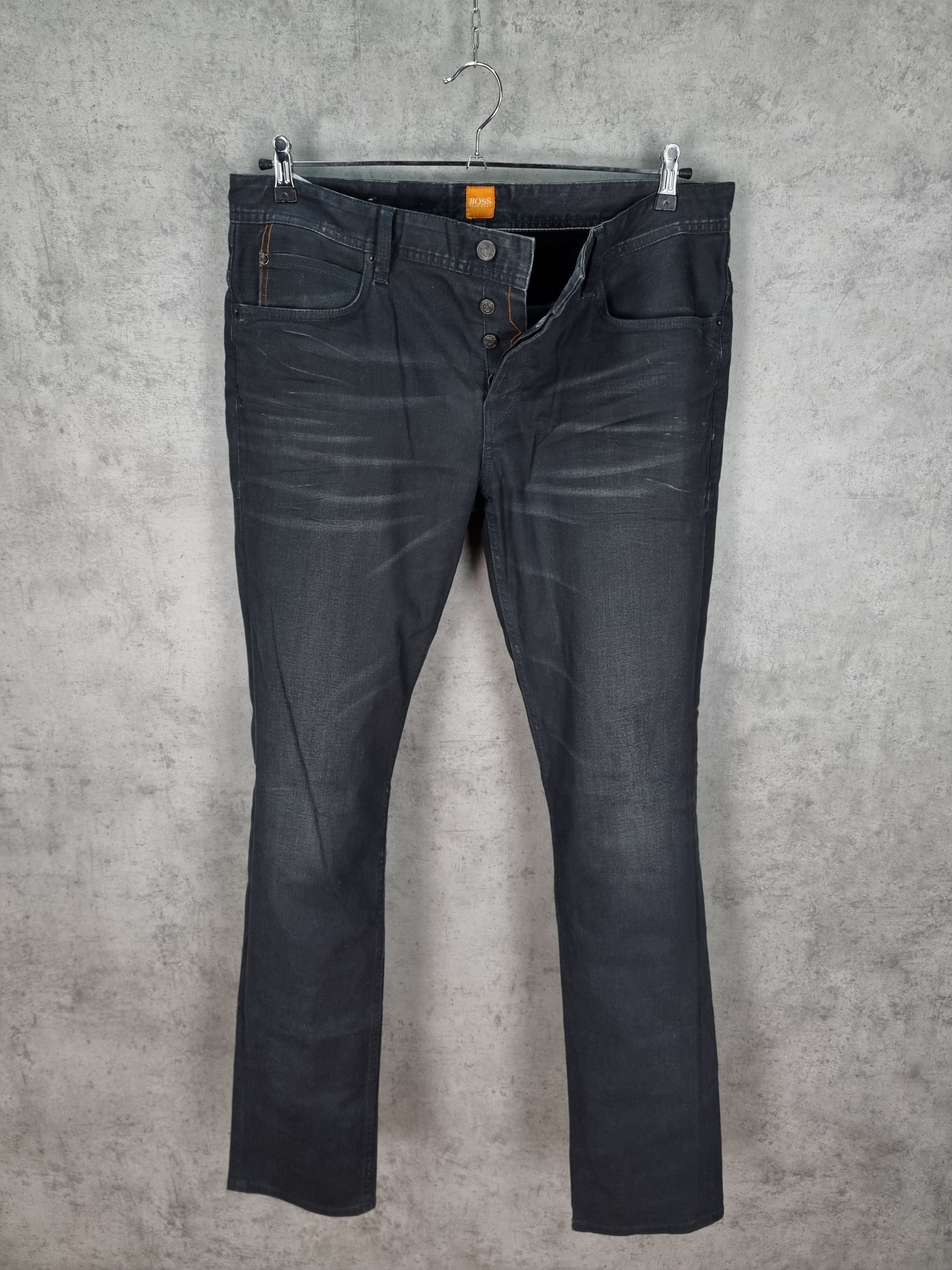 Hugo Boss Waxed Boss Orange 63 Denim Slim Fit Jeans Size US 36 / EU 52 - 18 Thumbnail