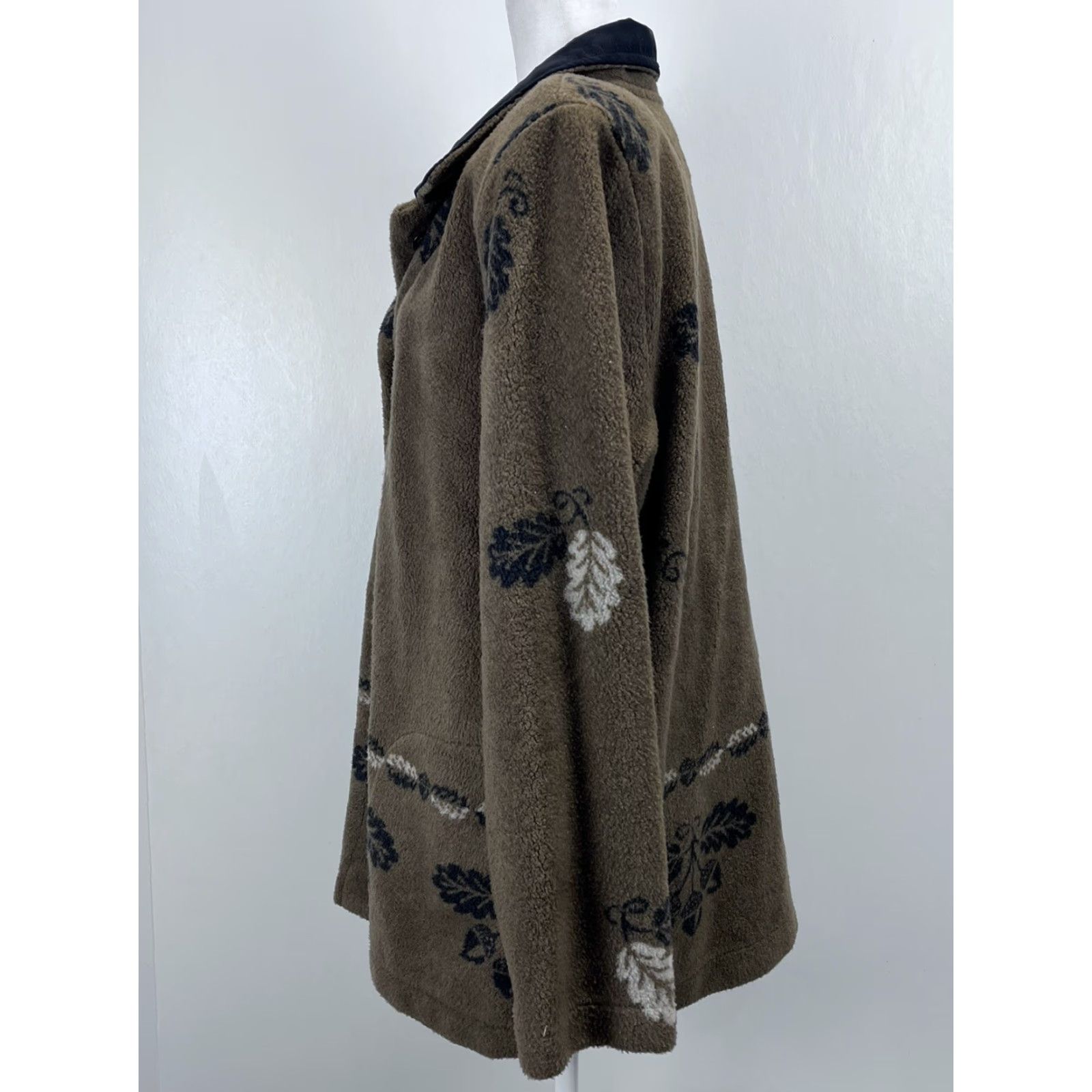 CO Vintage Womens County Clothing Co Fleece Jacket Sz XL GUC Leaves 90’s Size XL / US 12-14 / IT 48-50 - 2 Thumbnail