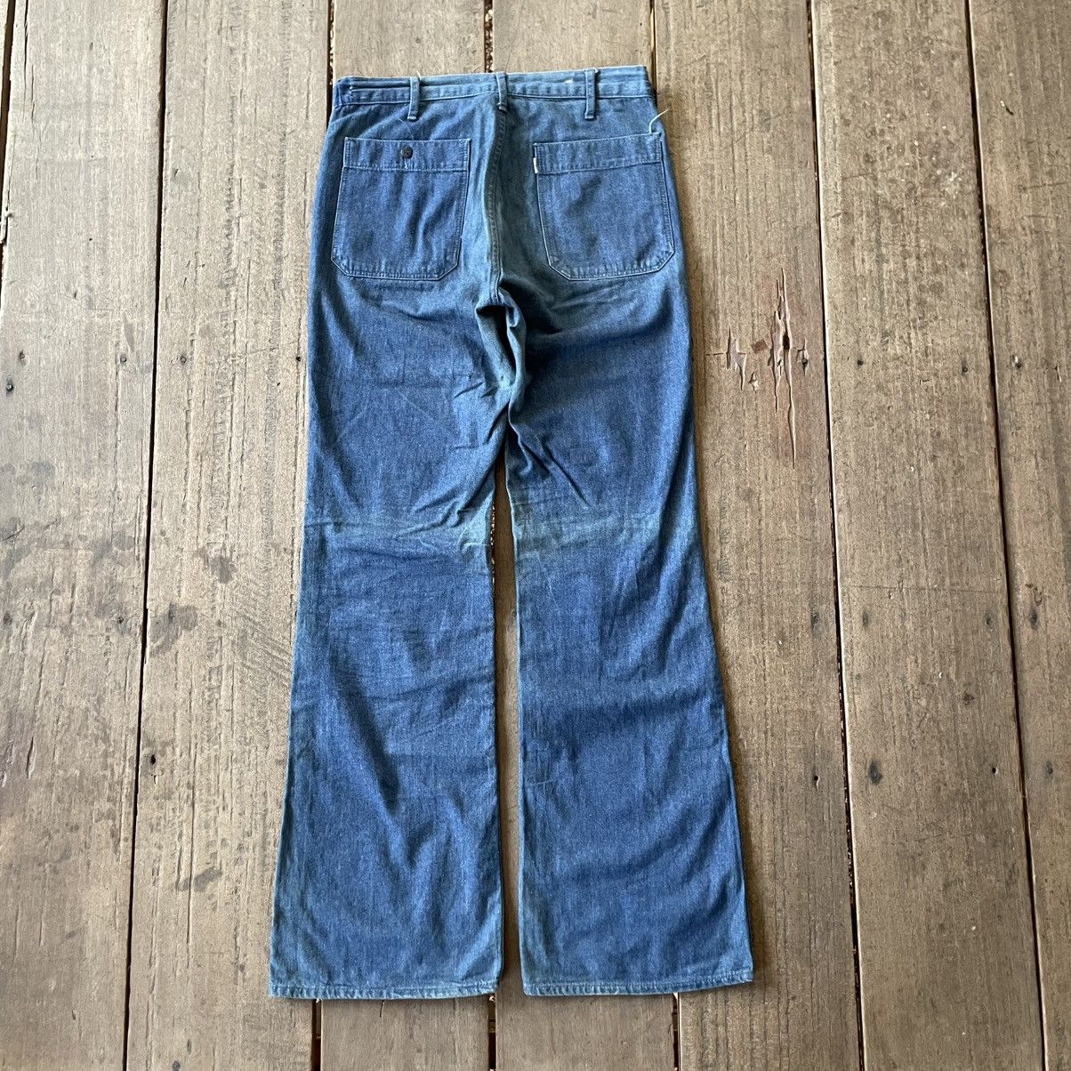 Big John 🔥Vintage 80s Big John Buspants Flare Denim Pants Jeans Size US 31 - 4 Thumbnail