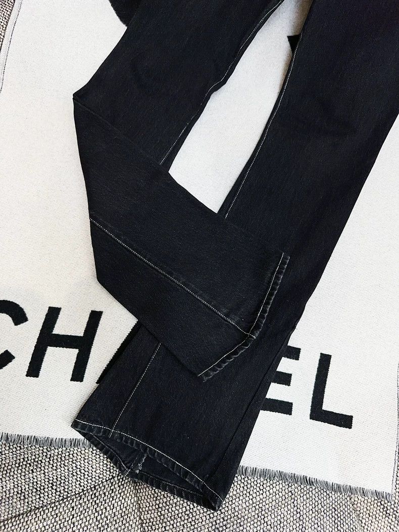 Chanel Chanel 23b black outer seam white edge cartoon jeans Size 25" / US 0 / IT 36 - 3 Thumbnail