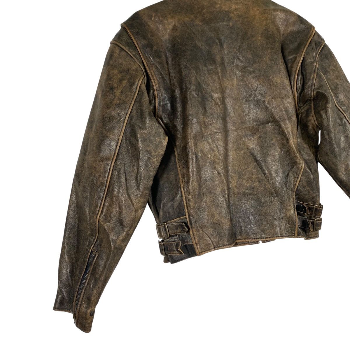 Genuine Leather × Leather × Vintage Vintage G.S.C On Time Leather Zipper Jacket M Size Size US M / EU 48-50 / 2 - 13 Thumbnail