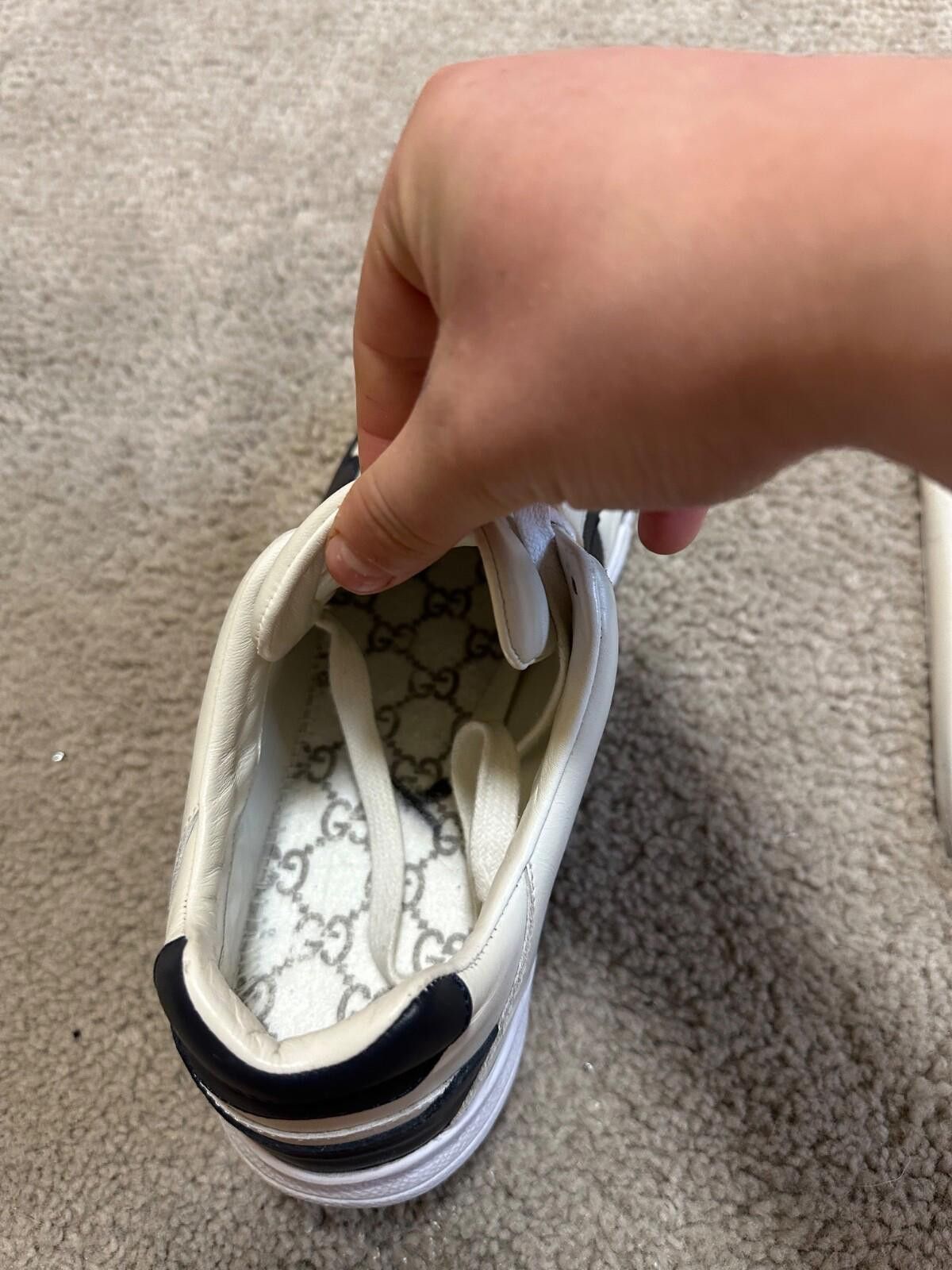 Gucci Gucci Leather Interlocking G Logo Low Top Sneakers Size US 7 / EU 40 - 11 Thumbnail