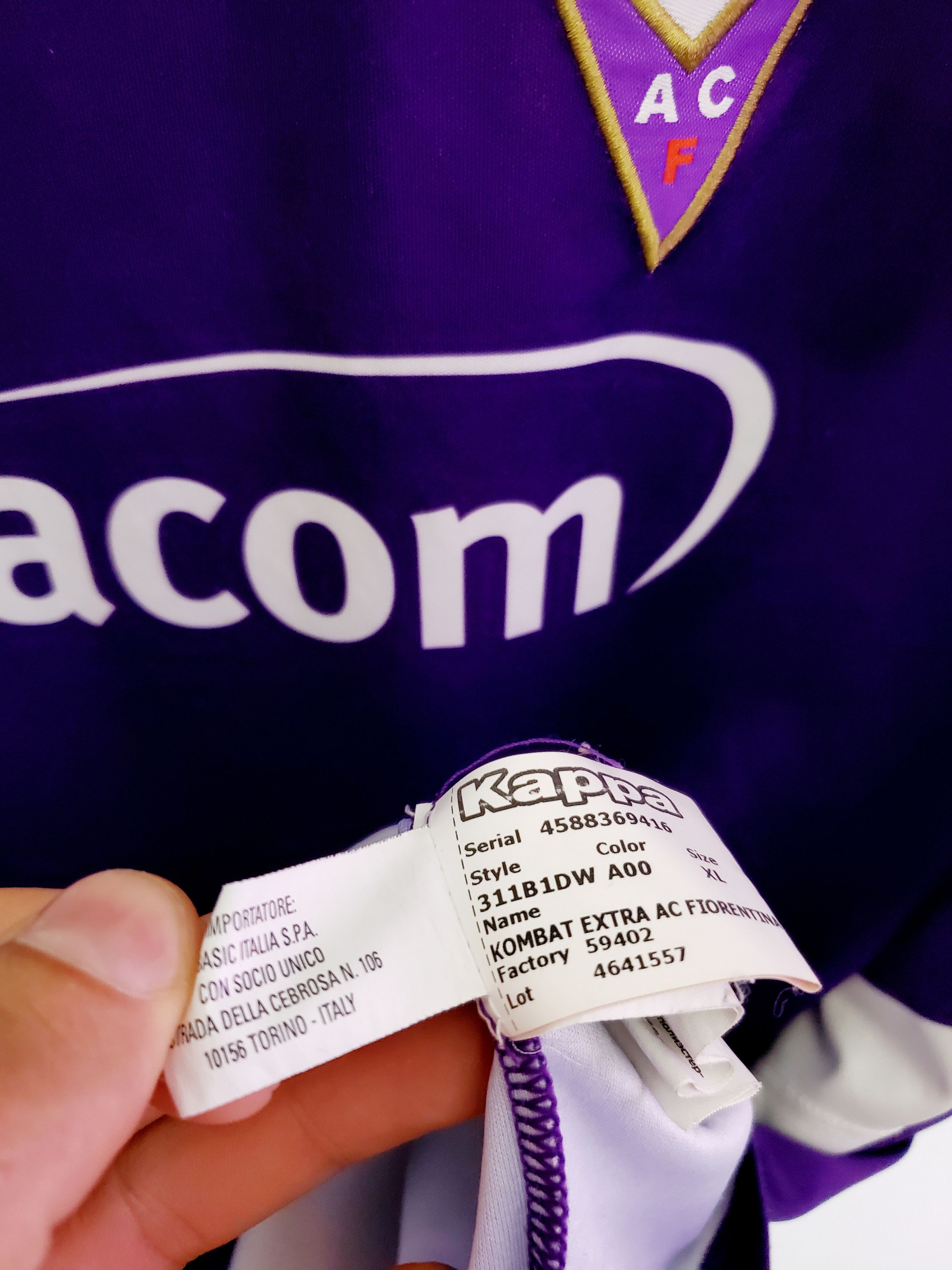 Kappa Fiorentina Home football shirt 2020 - 2021 Jersey size L Size US L / EU 52-54 / 3 - 6 Thumbnail