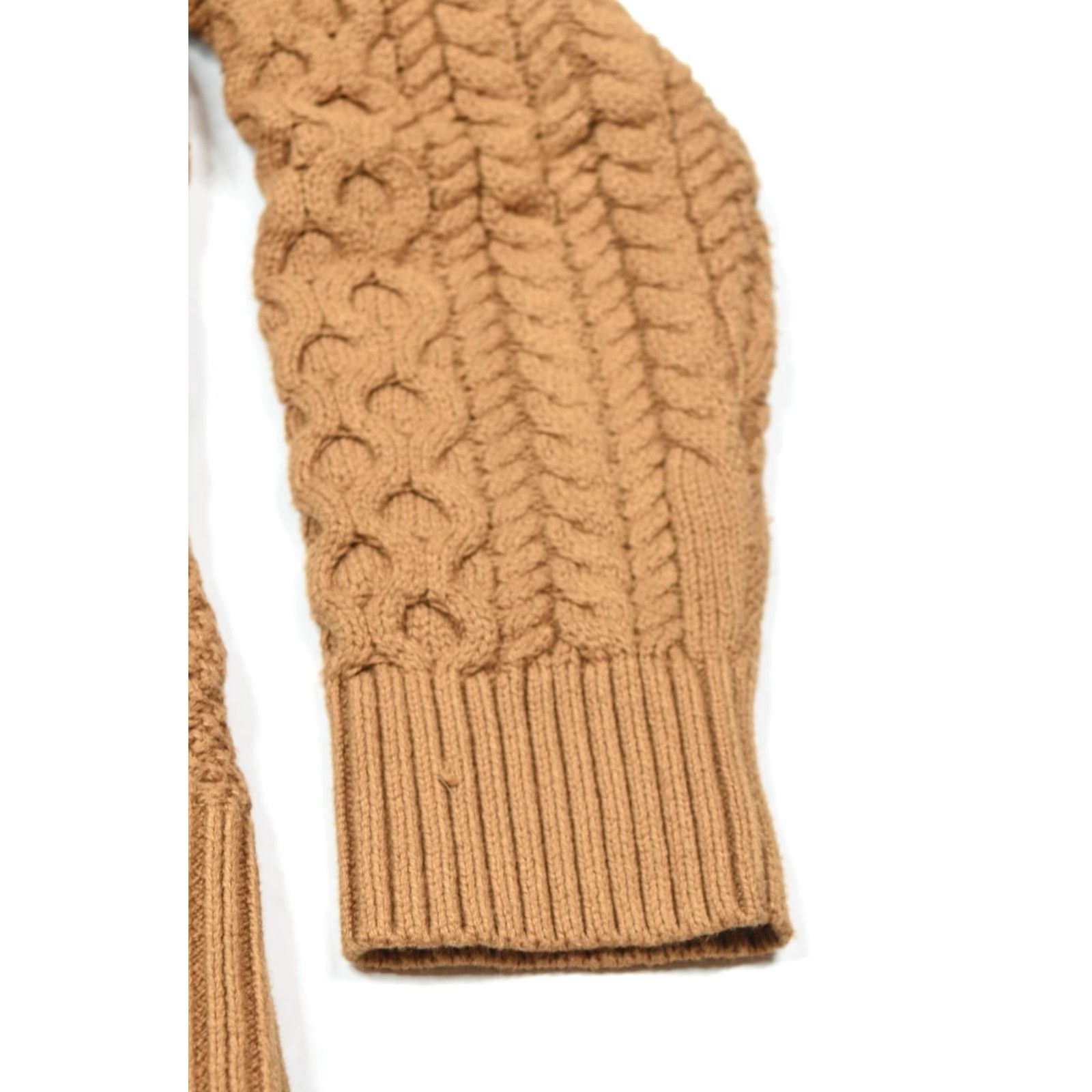 J.Crew J.Crew Cableknit Sweater Brown Cotton Long Sleeve Pullover Relaxed Womens Small S Crew Neck Casual Knit Pullover Winter Fall Spring Womens Size S / US 4 / IT 40 - 5 Thumbnail