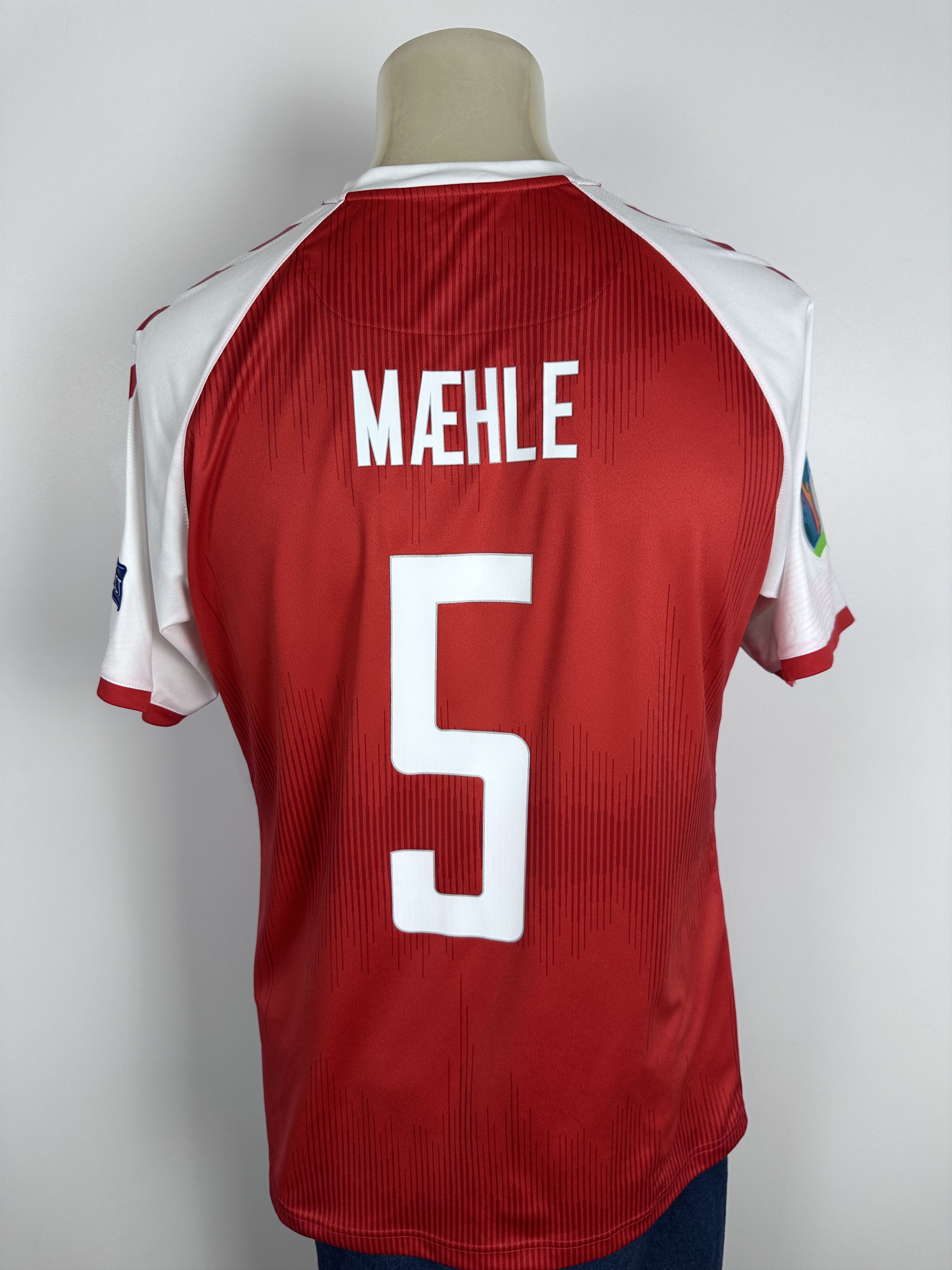 Hummel DENMARK 2021 2022 FOOTBALL SHIRT SOCCER JERSEY #5 MAEHLE Size US L / EU 52-54 / 3 - 1 Thumbnail