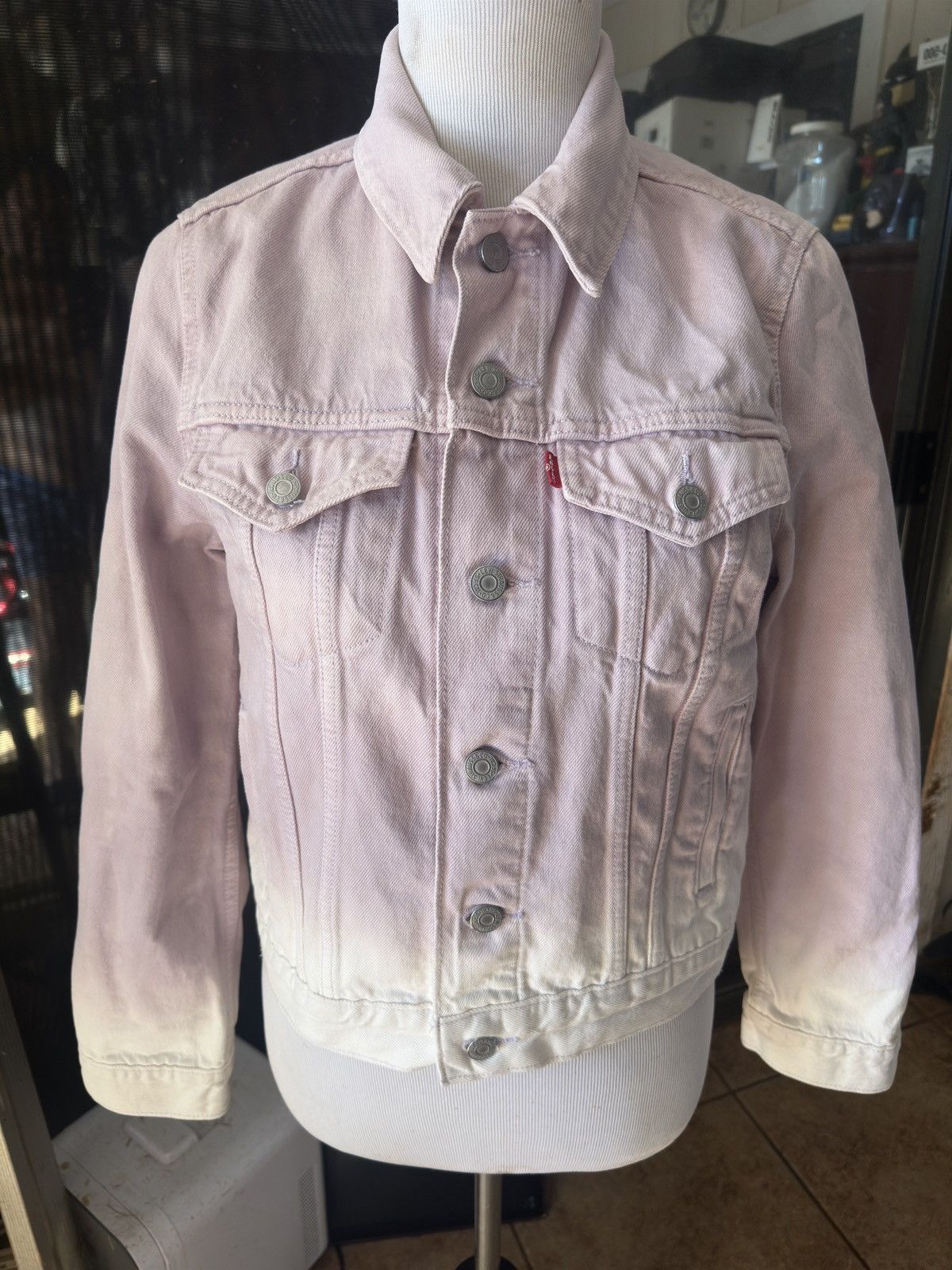 Levi's Levis Trucker Jacket Women’s S Light pink Ombre Tie Dye Size S / US 4 / IT 40 - 1 Thumbnail